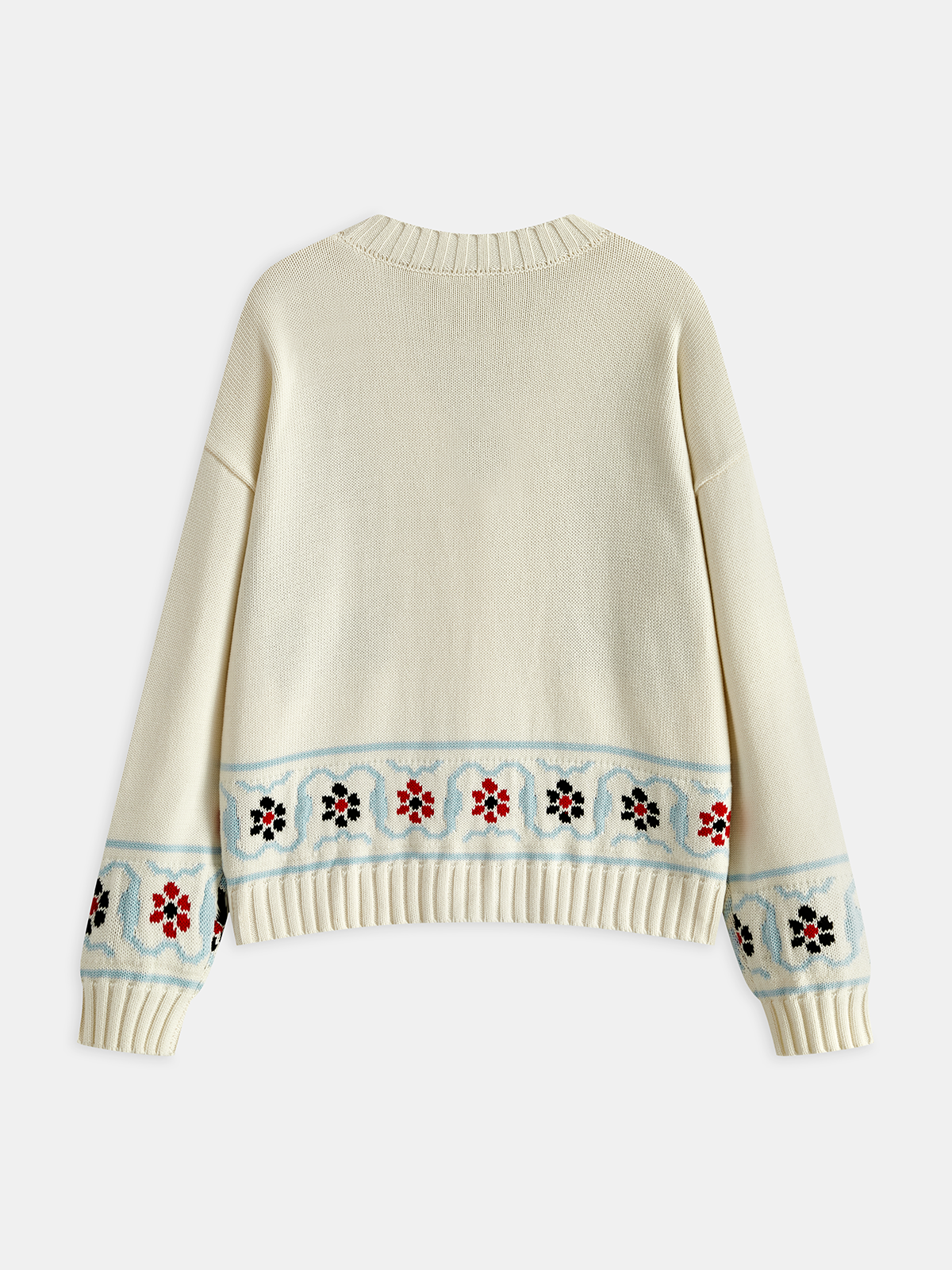 Horse Pattern Knit Cardigan-Chicvia