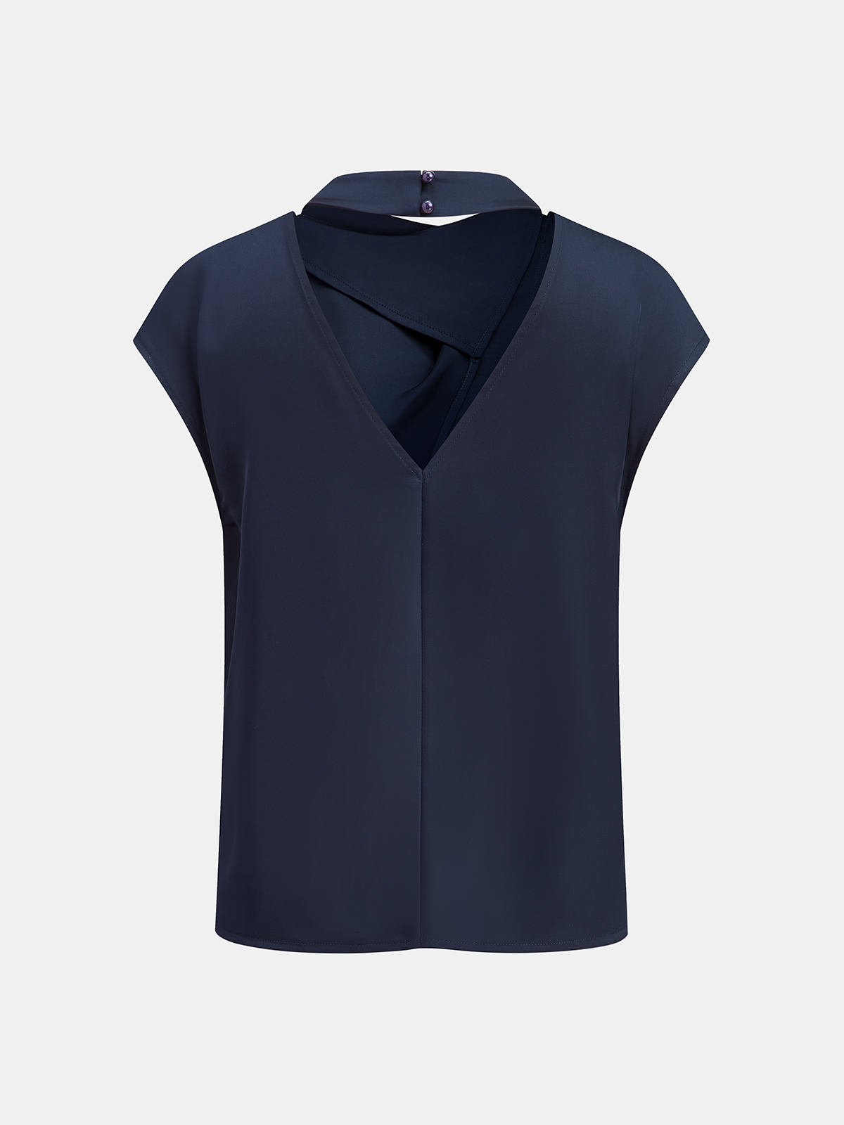 Cap Sleeve Backless Satin Top-Chicvia