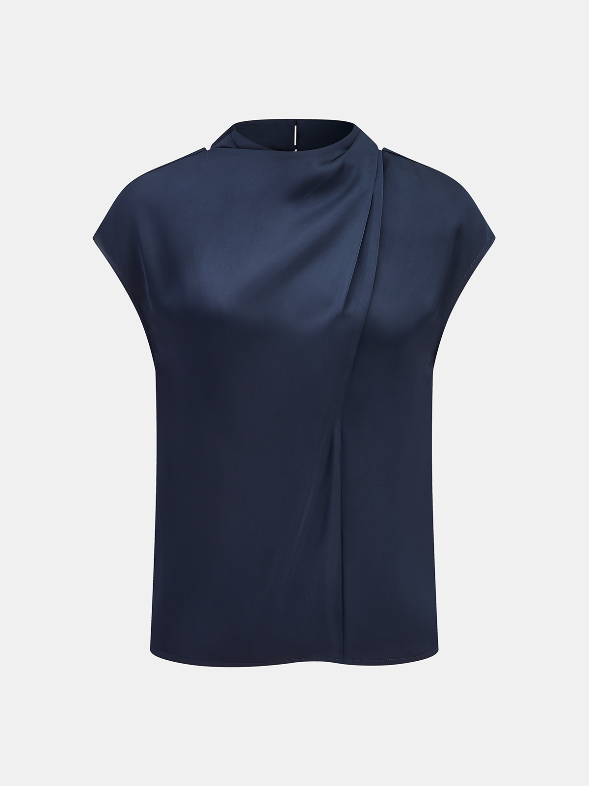 Cap Sleeve Backless Satin Top-Chicvia