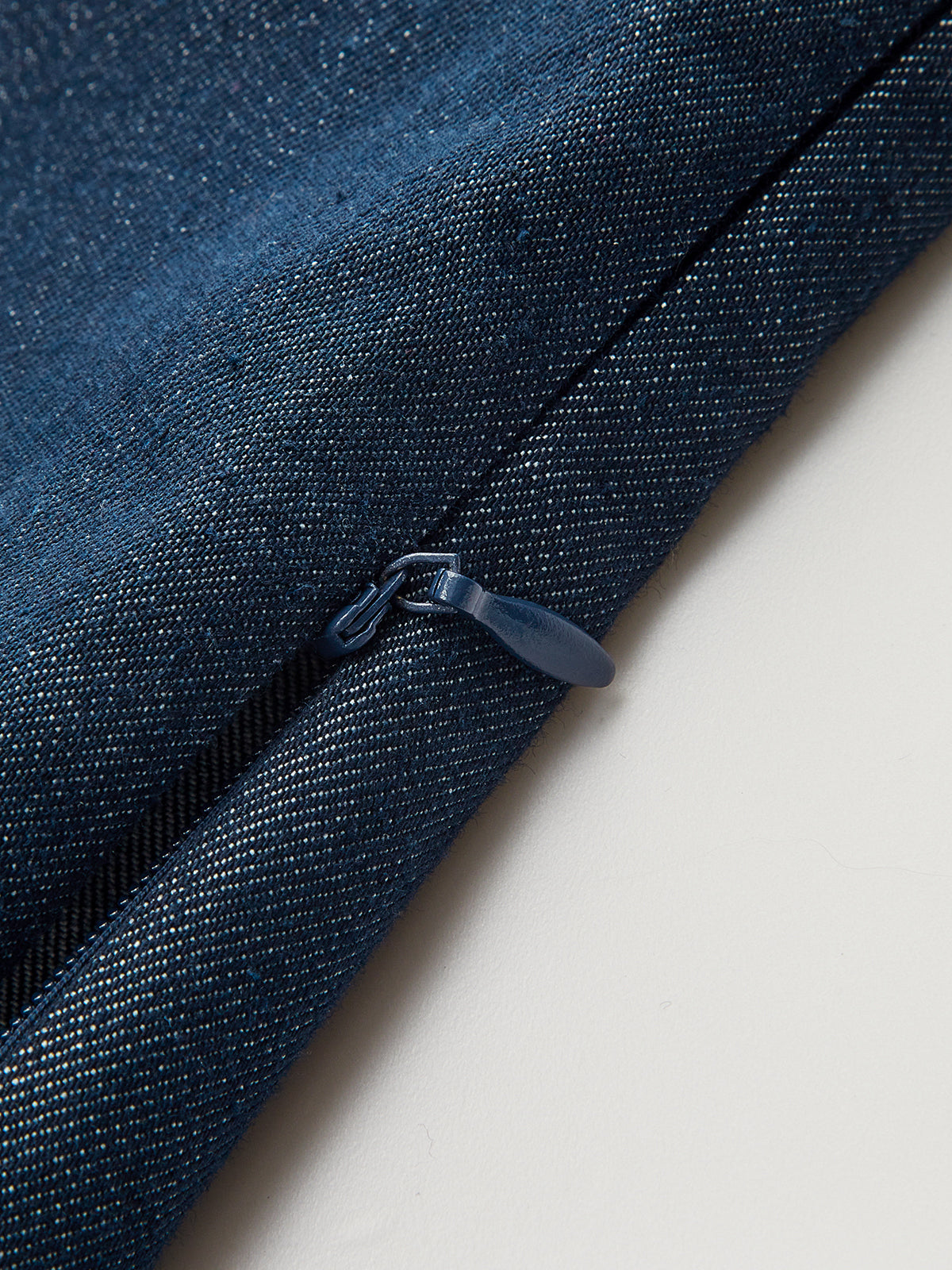 Denim Panel Striped Shirt-Chicvia