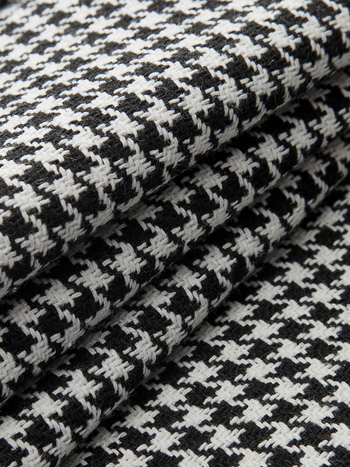 Houndstooth Pleated Buttoned Wide Leg Pants-Chicvia