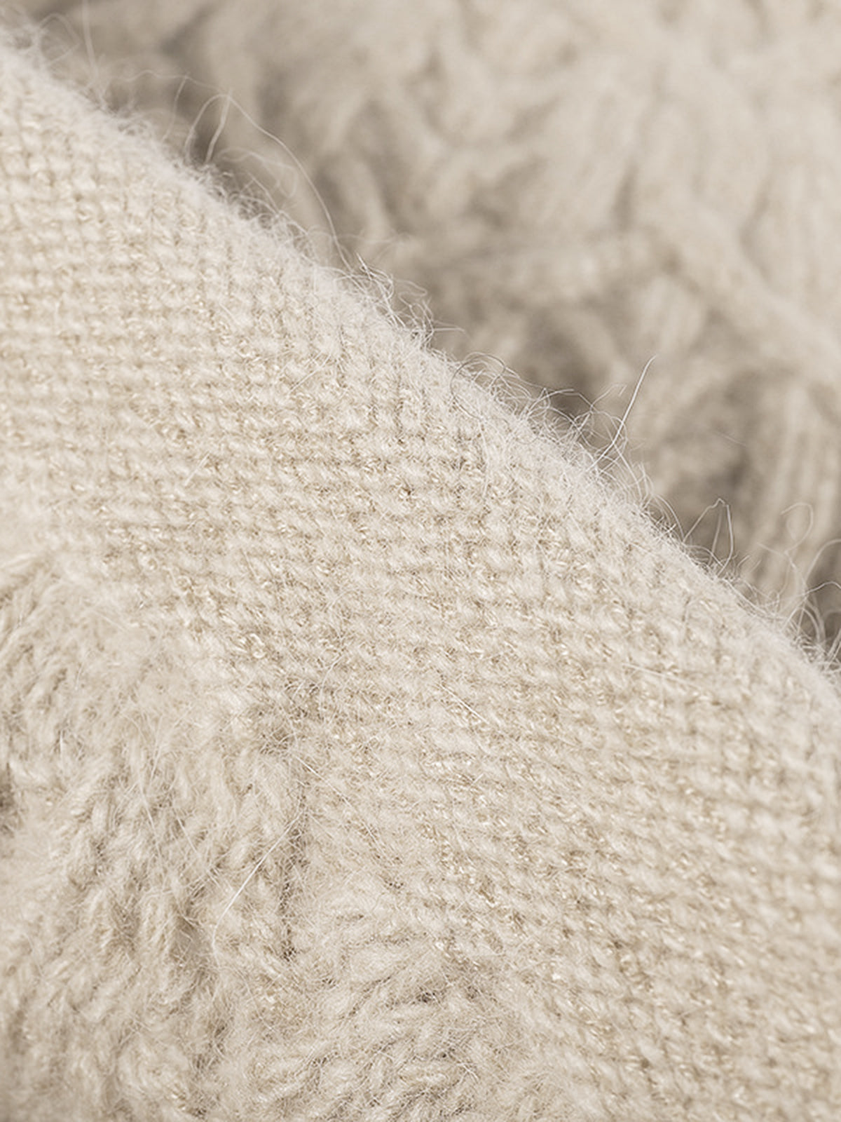 Leaf Cable Pattern Wool Knit Beanie-Chicvia