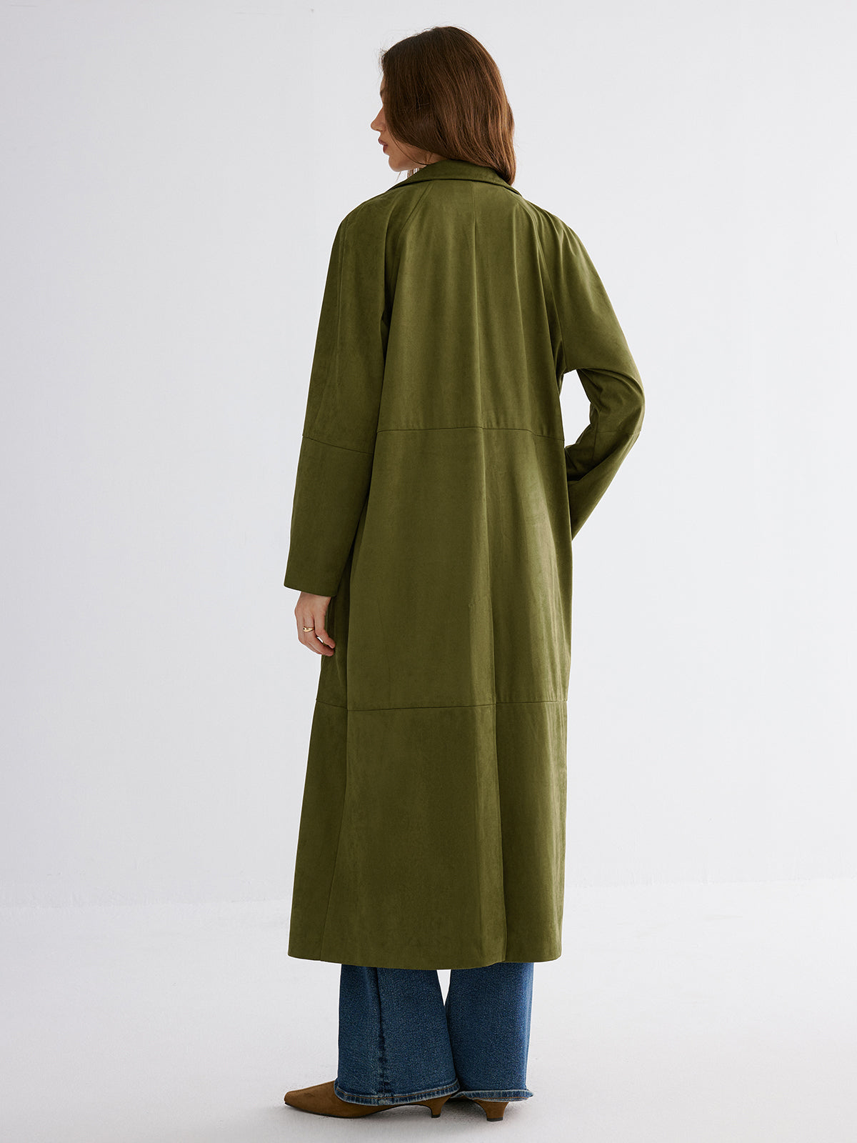 Button Through Cotton A Line Trench Coat-Chicvia