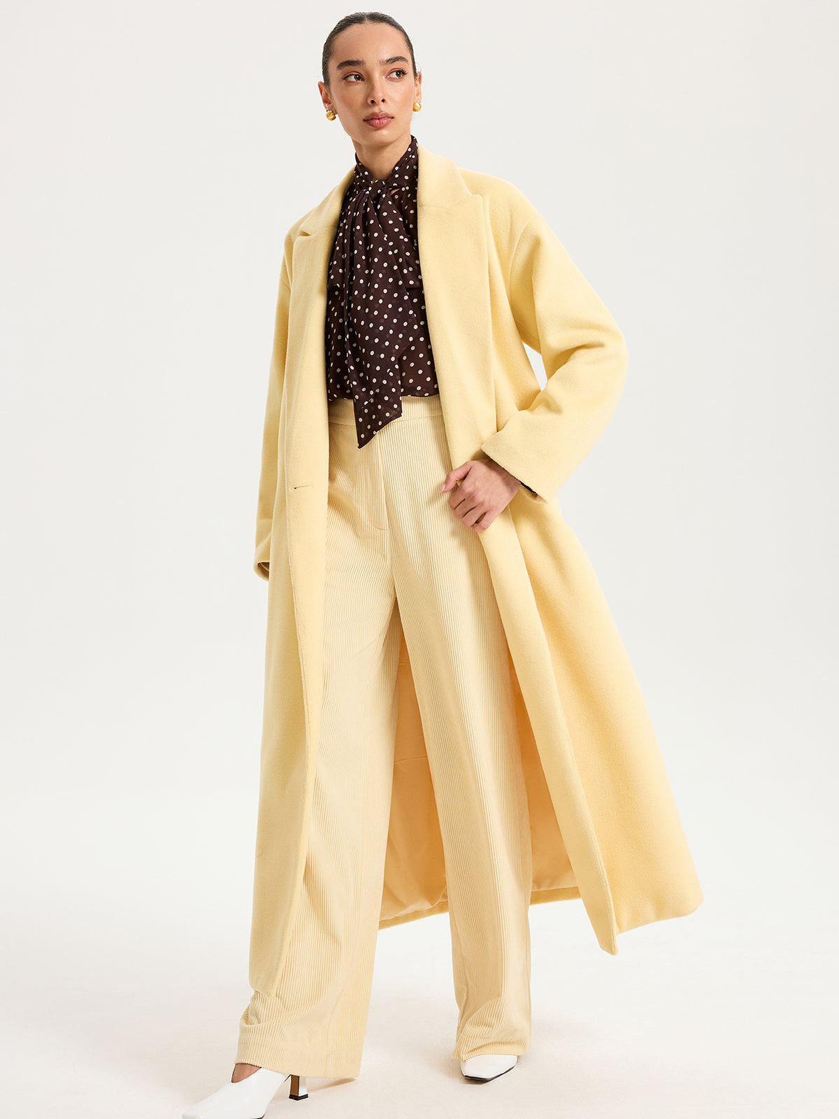 High-Waist Corduroy Wide-Leg Pants-Chicvia