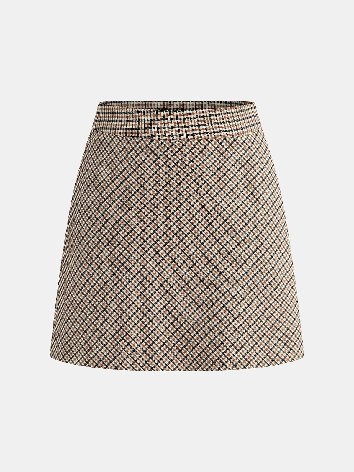 Checked Mini Skirt-Chicvia