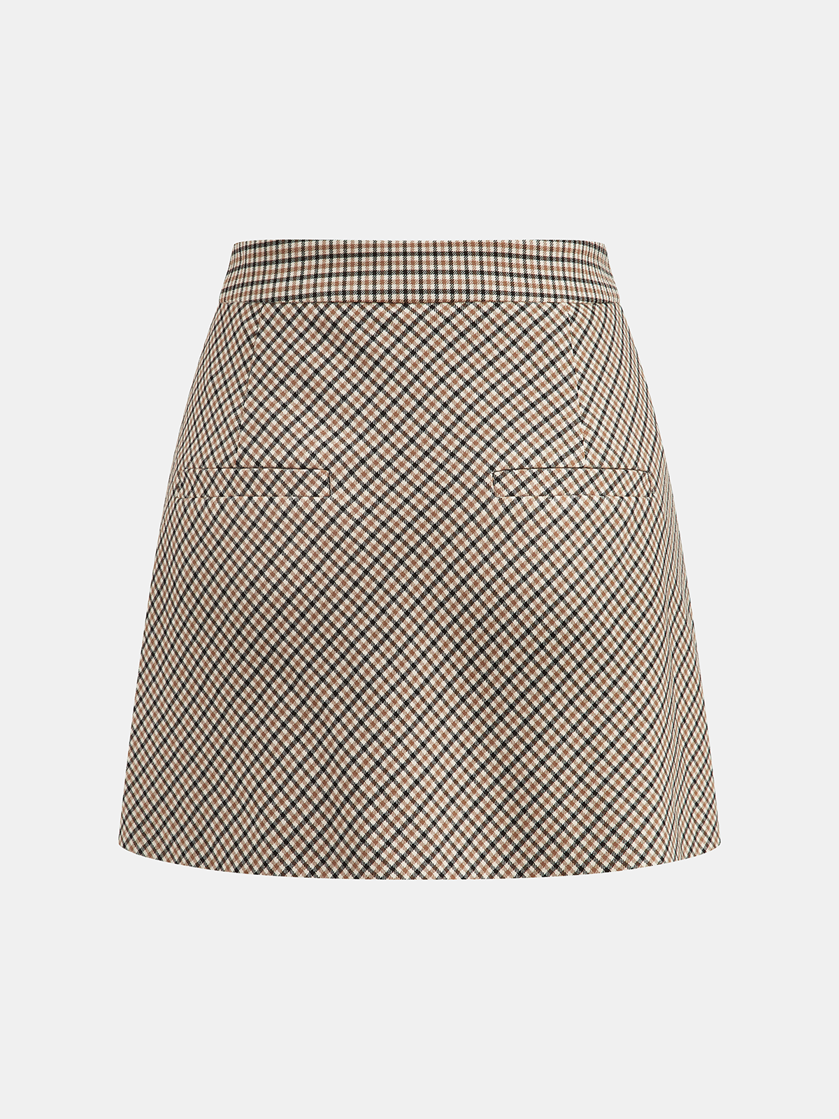 Checked Mini Skirt-Chicvia