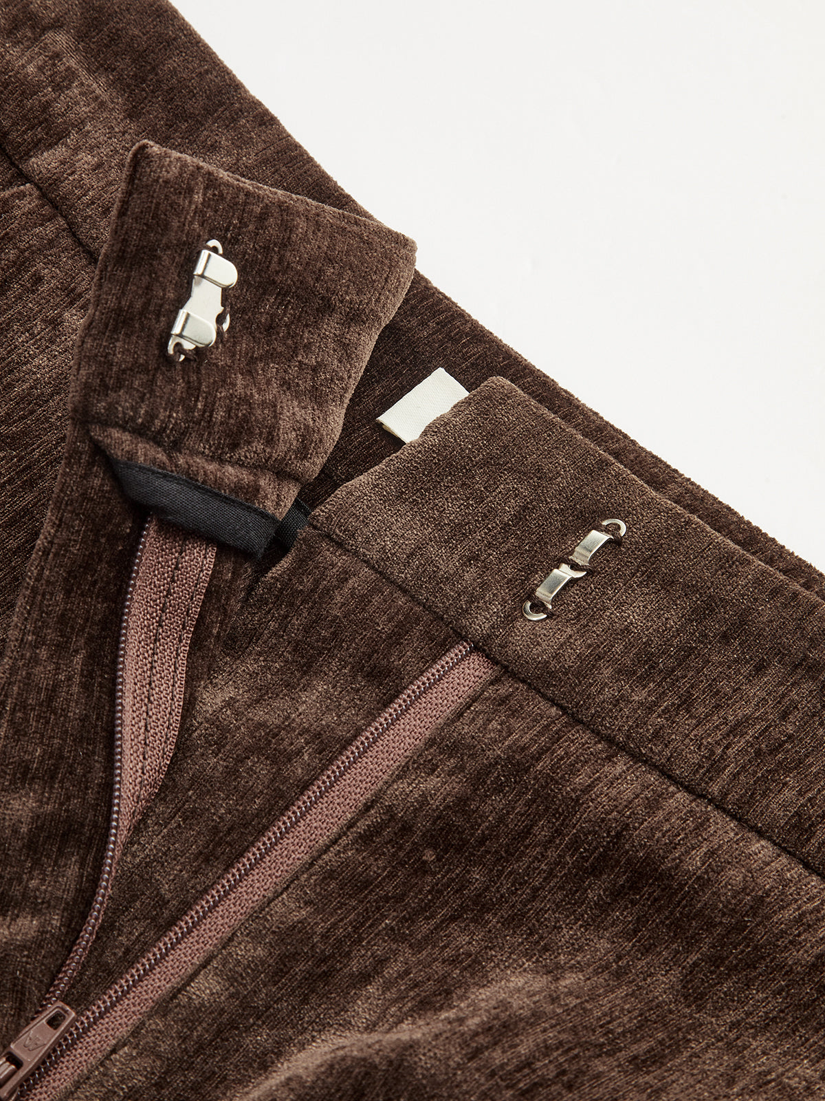 Mid-Waist Velvet Wide-Leg Pants-Chicvia