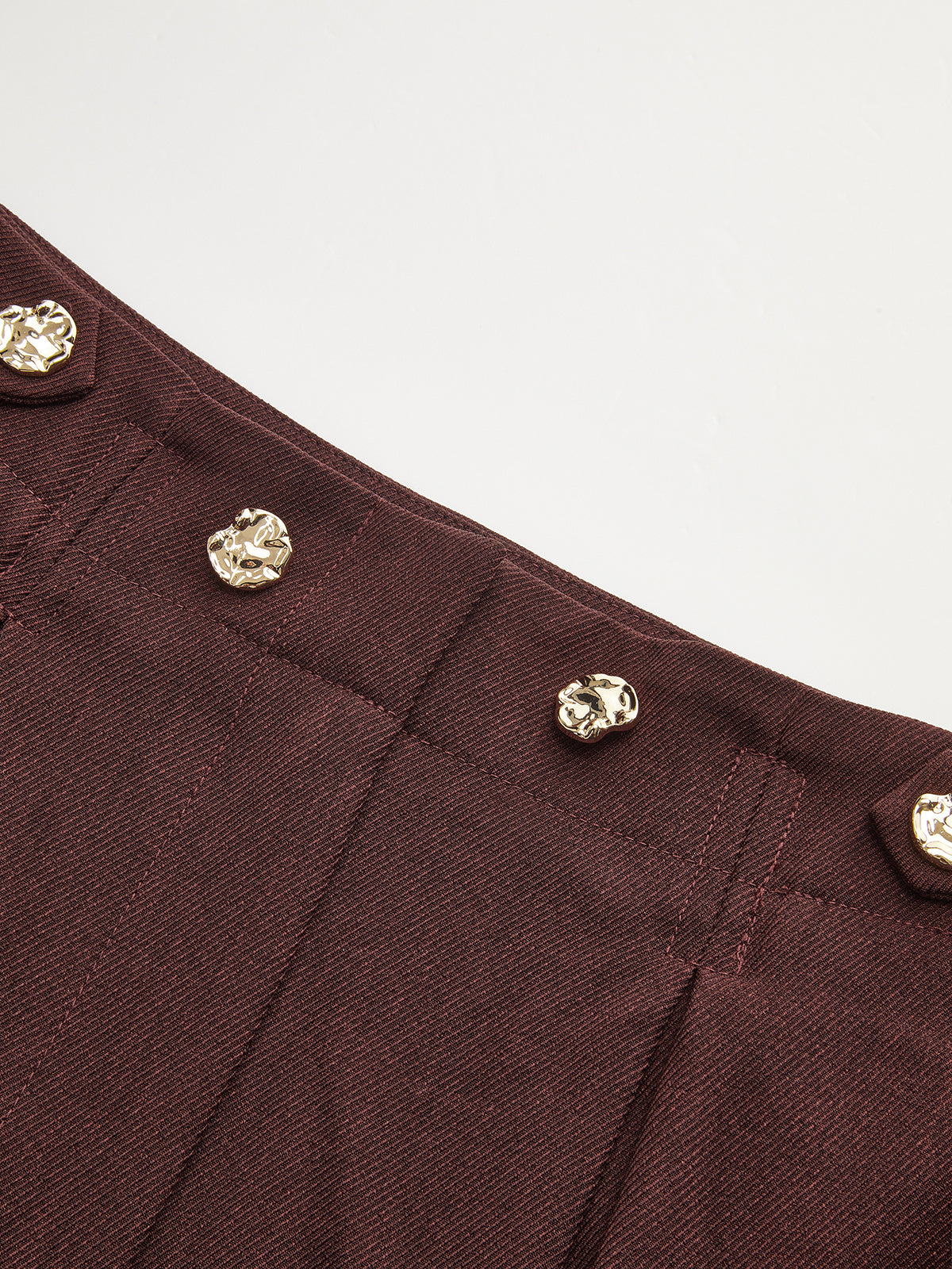 Mid-Waist Pleated Wide-Leg Pants-Chicvia