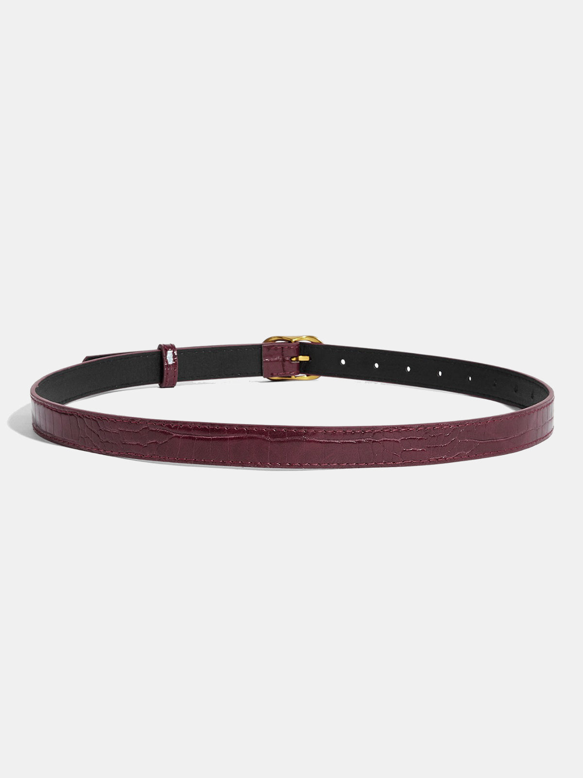 Crocodile Embossed PU Leather Belt-Chicvia