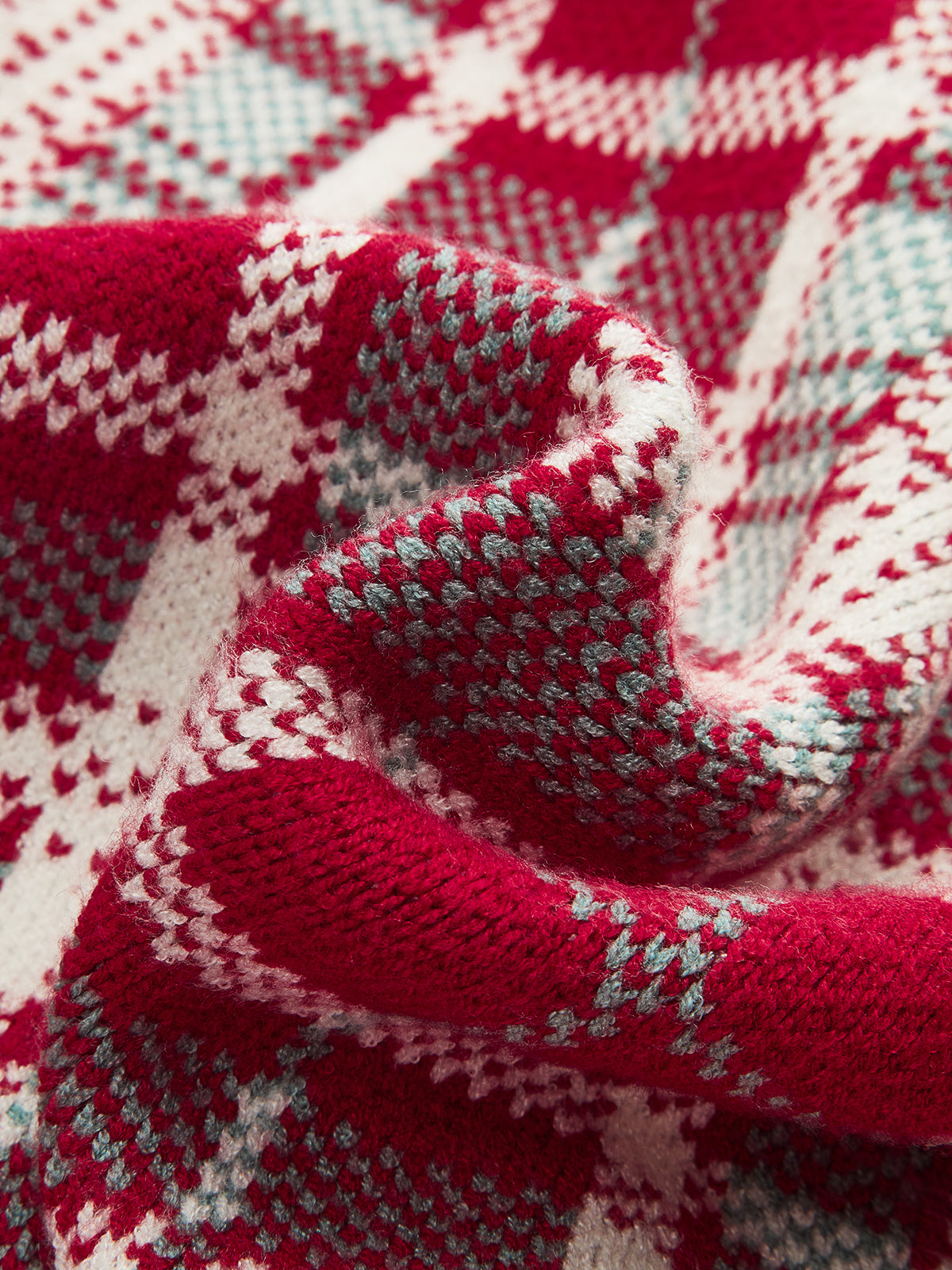 Cap Sleeve Plaid Knit Vest-Chicvia