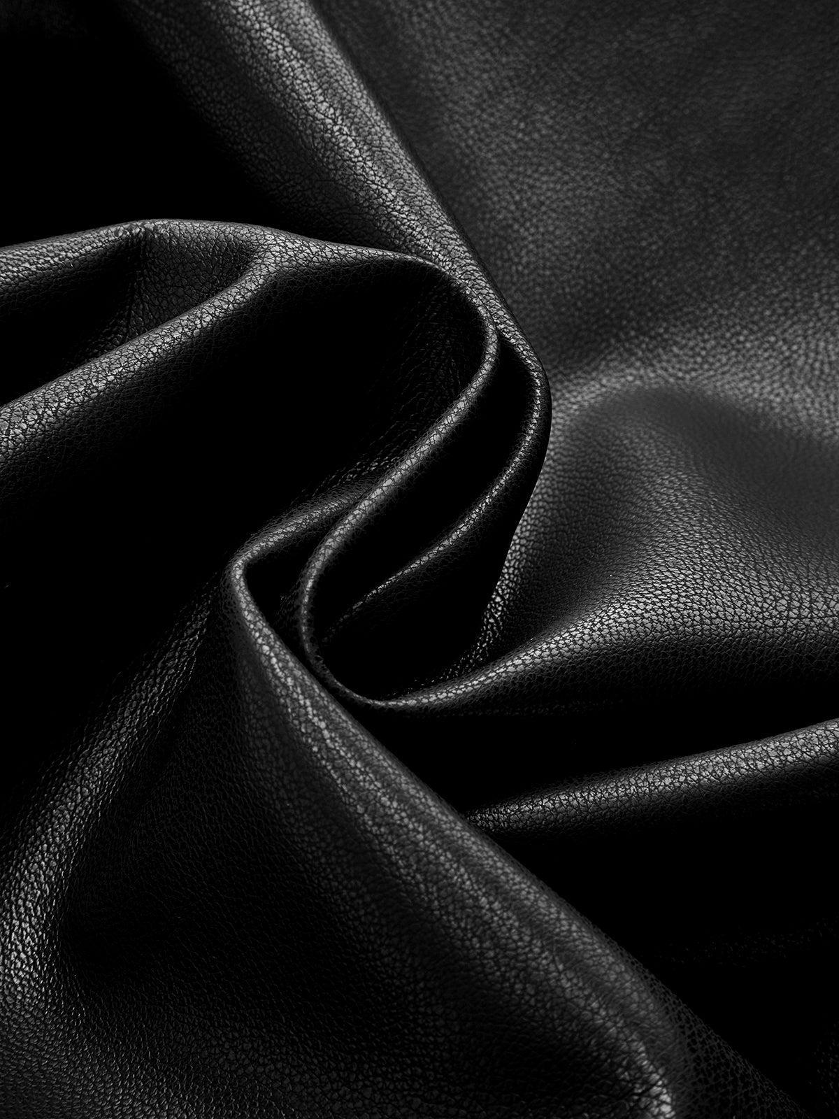 Cross Waistband PU Leather Wide-Leg Pants-Chicvia