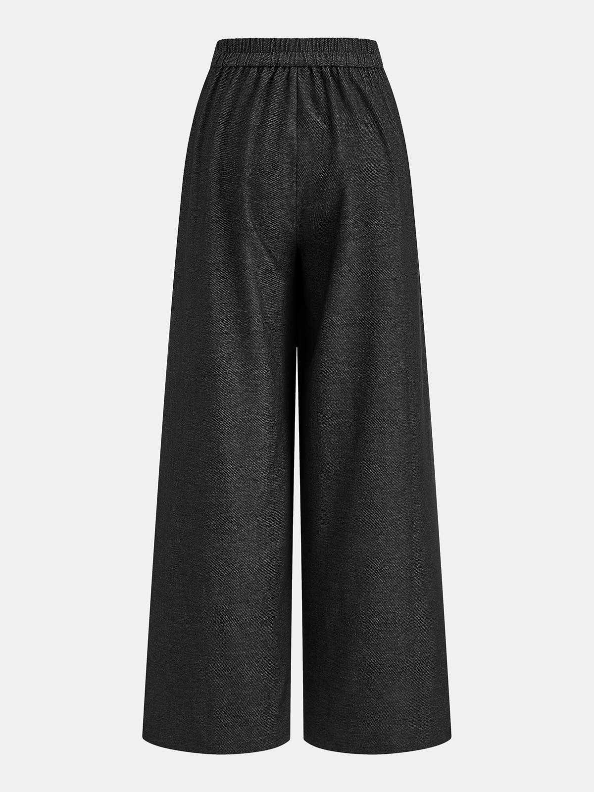Elastic Waist High-Waist Wide-Leg Pants-Chicvia