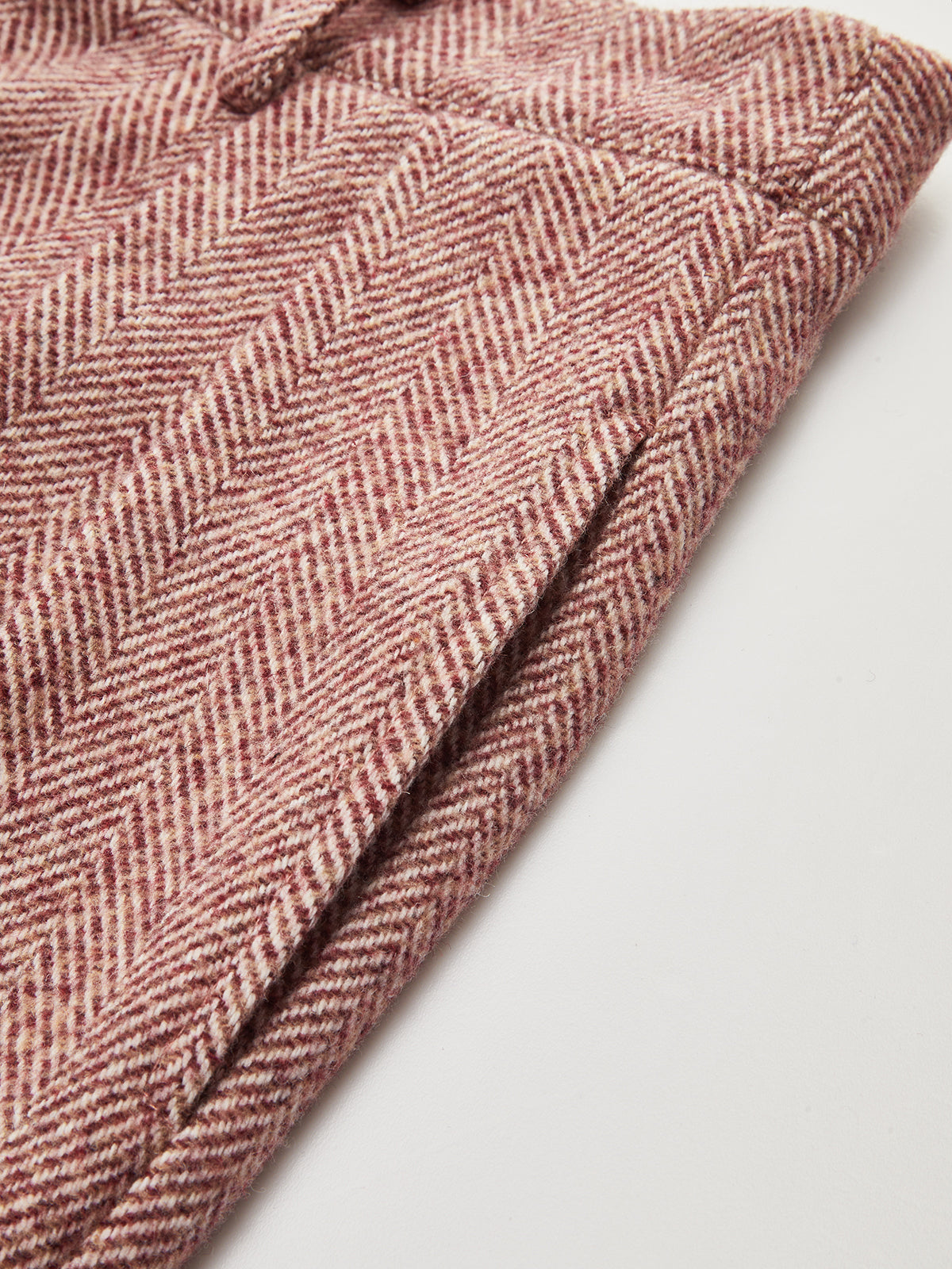 Herringbone Wool-Blend Wide-Leg Pants-Chicvia