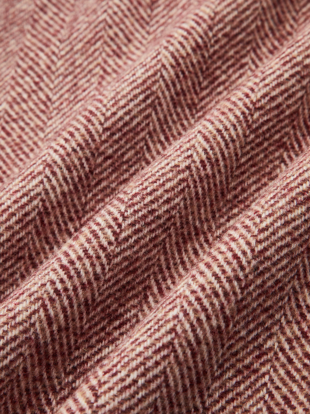 Herringbone Wool-Blend Wide-Leg Pants-Chicvia