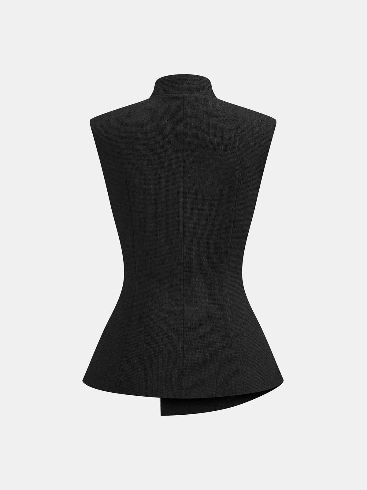 Metal-Button Tailored Vest-Chicvia