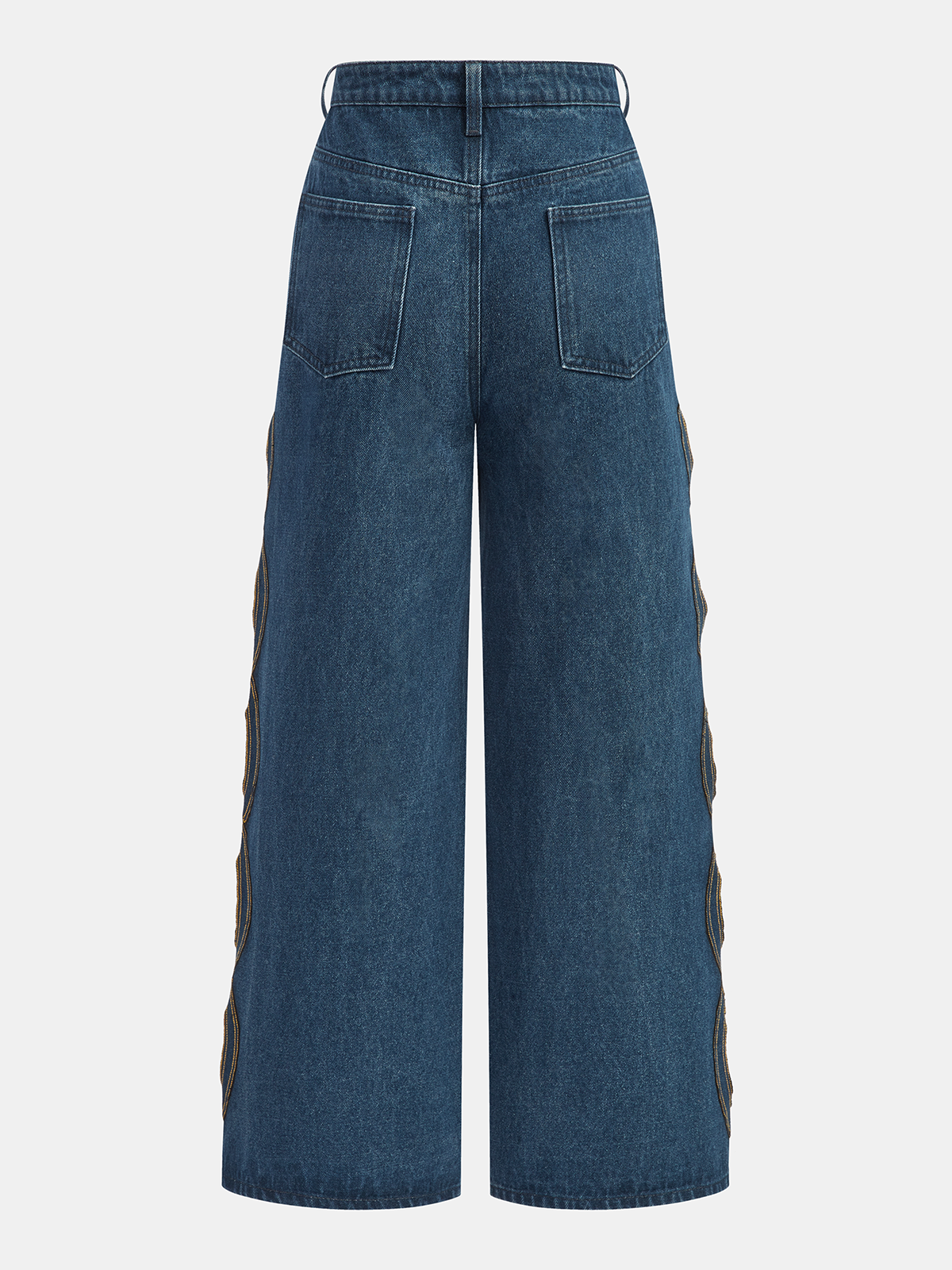 Irregular Cut-out Jeans-Chicvia