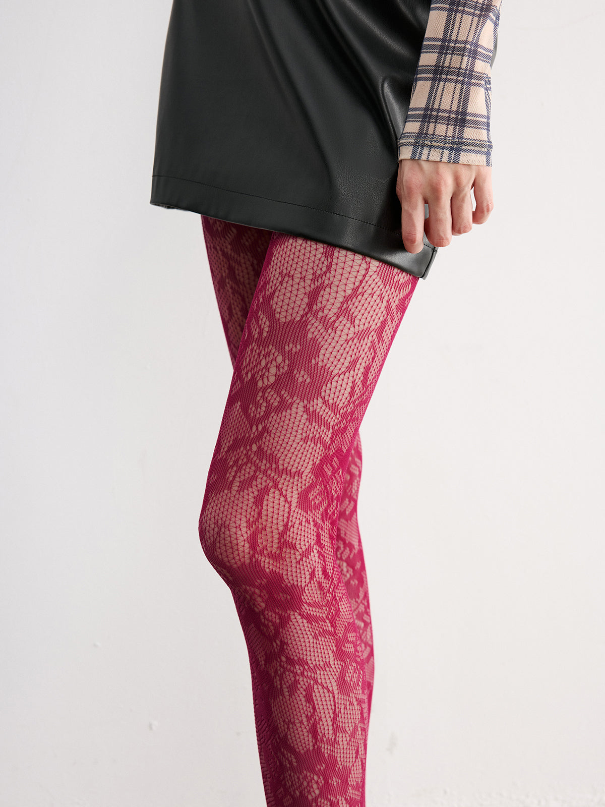 Floral Lace Tights-Chicvia