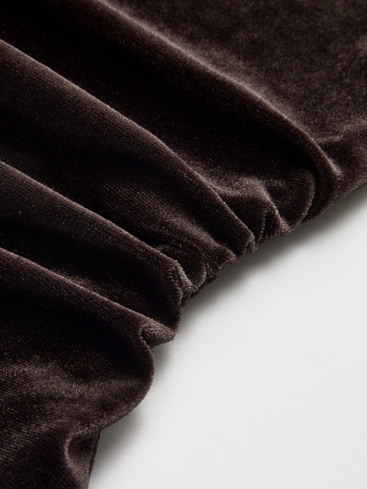 Mock Neck Ruched Velvet Sleeveless Top-Chicvia