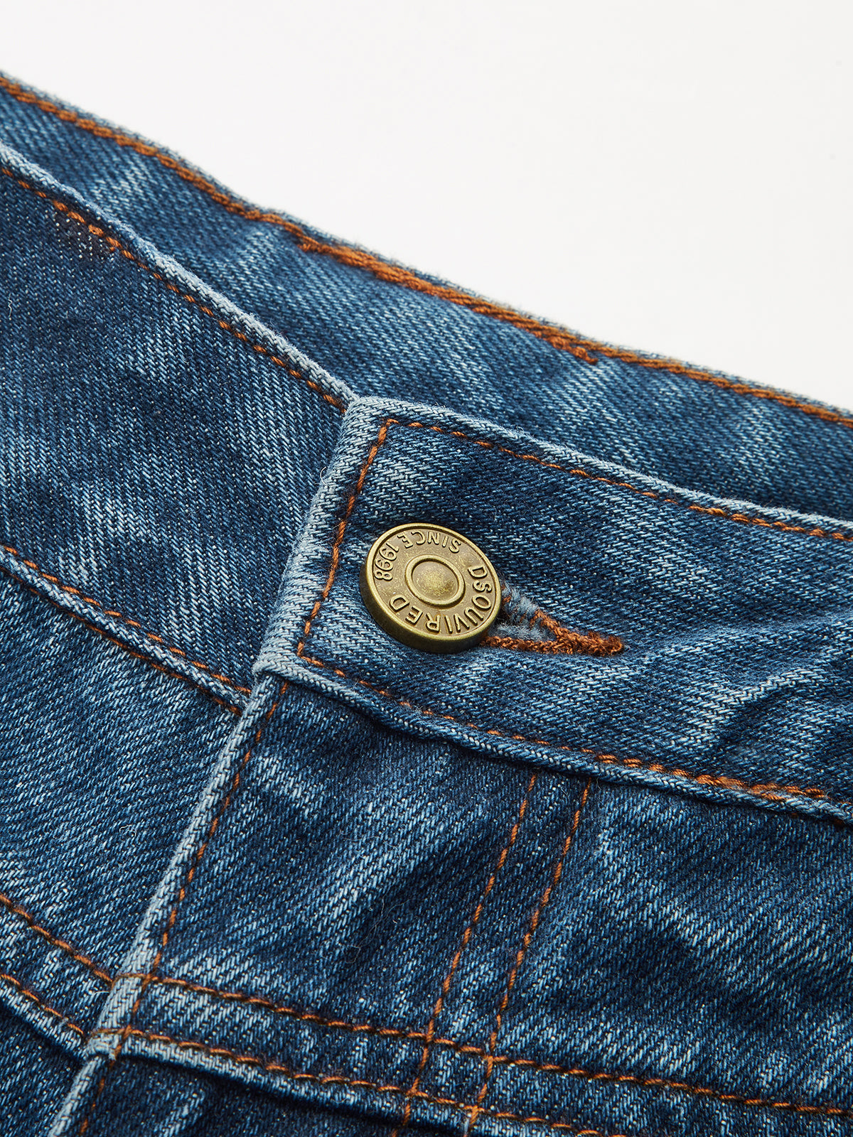 Denim Mid-Waist Wide-Leg Jeans-Chicvia