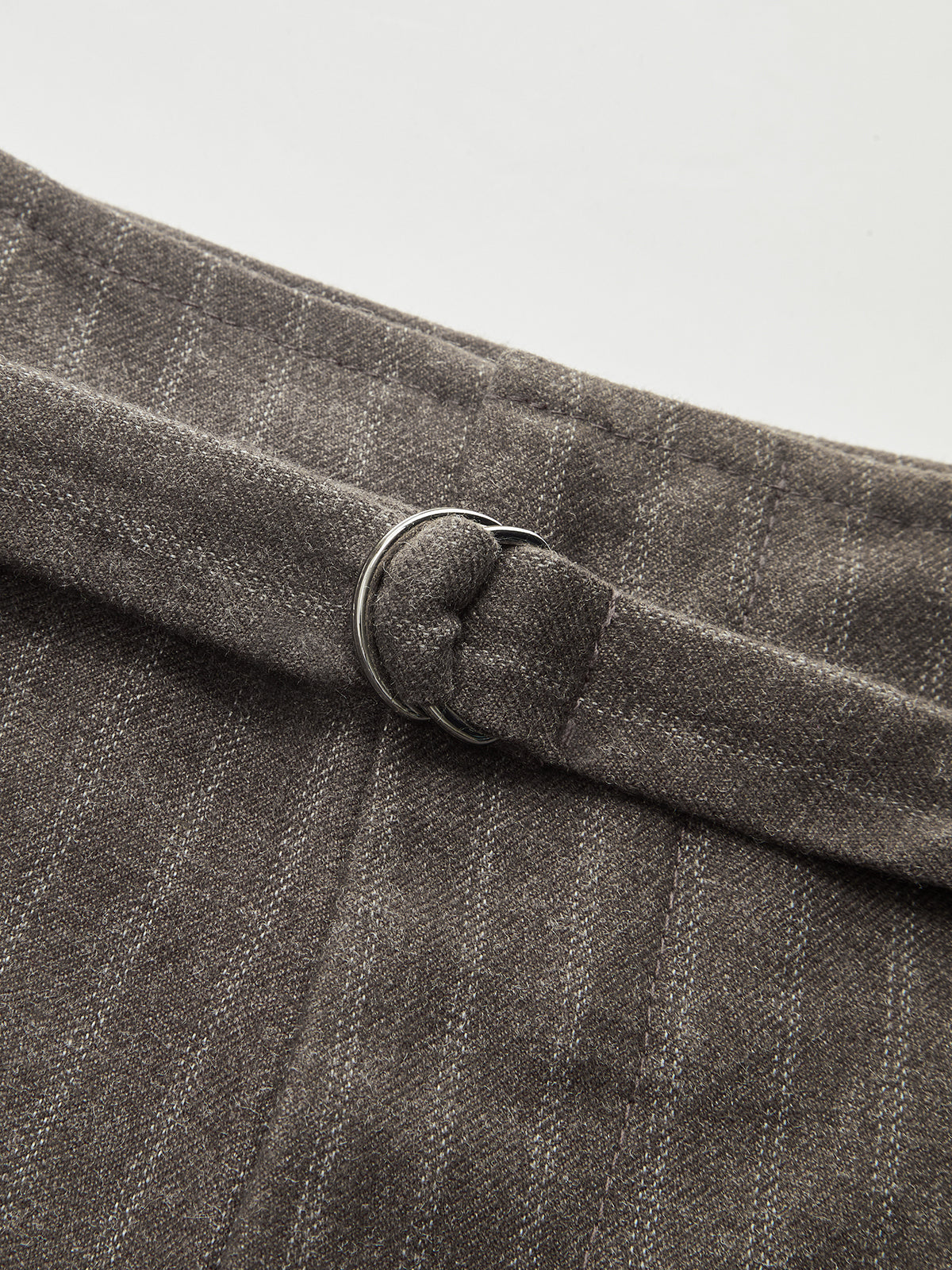 Belted Pinstripe Wide-Leg Pants-Chicvia