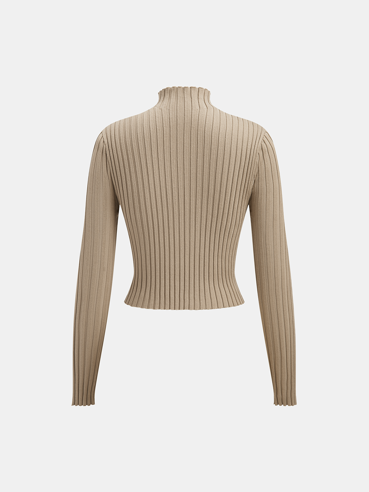 Mock Neck Cross-Over Crop Top and Midi Skirt Set-Chicvia