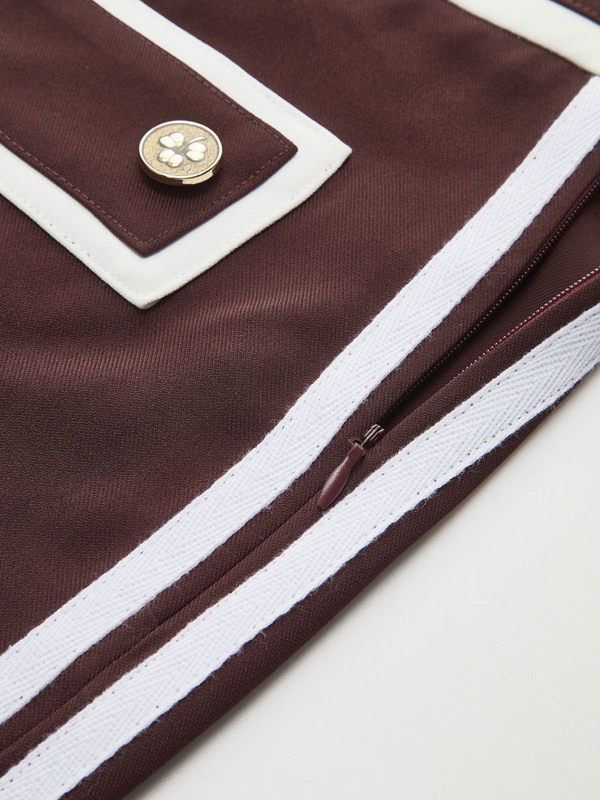 Casual Contrast Trim Flare Pants-Chicvia