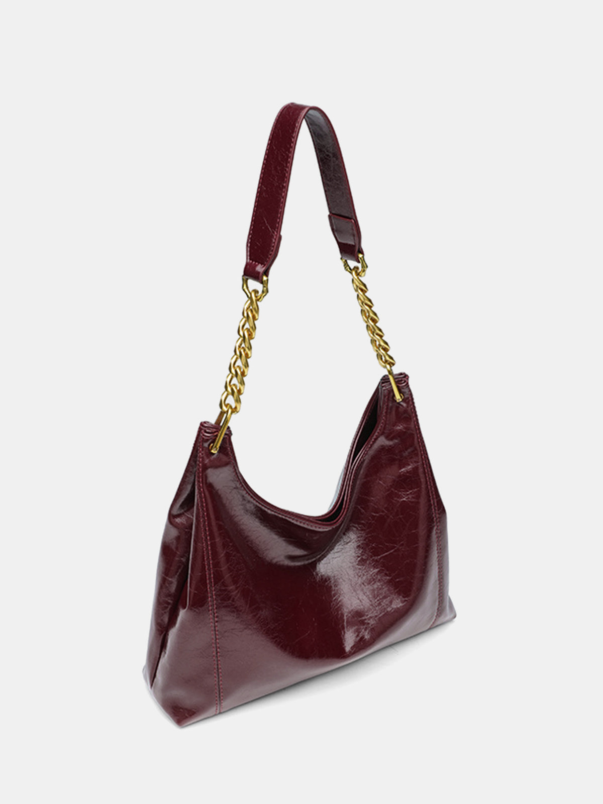 Chain Hobo Shoulder Bag-Chicvia