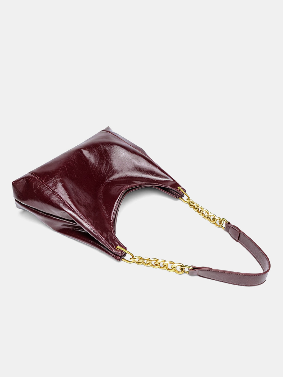 Chain Hobo Shoulder Bag-Chicvia