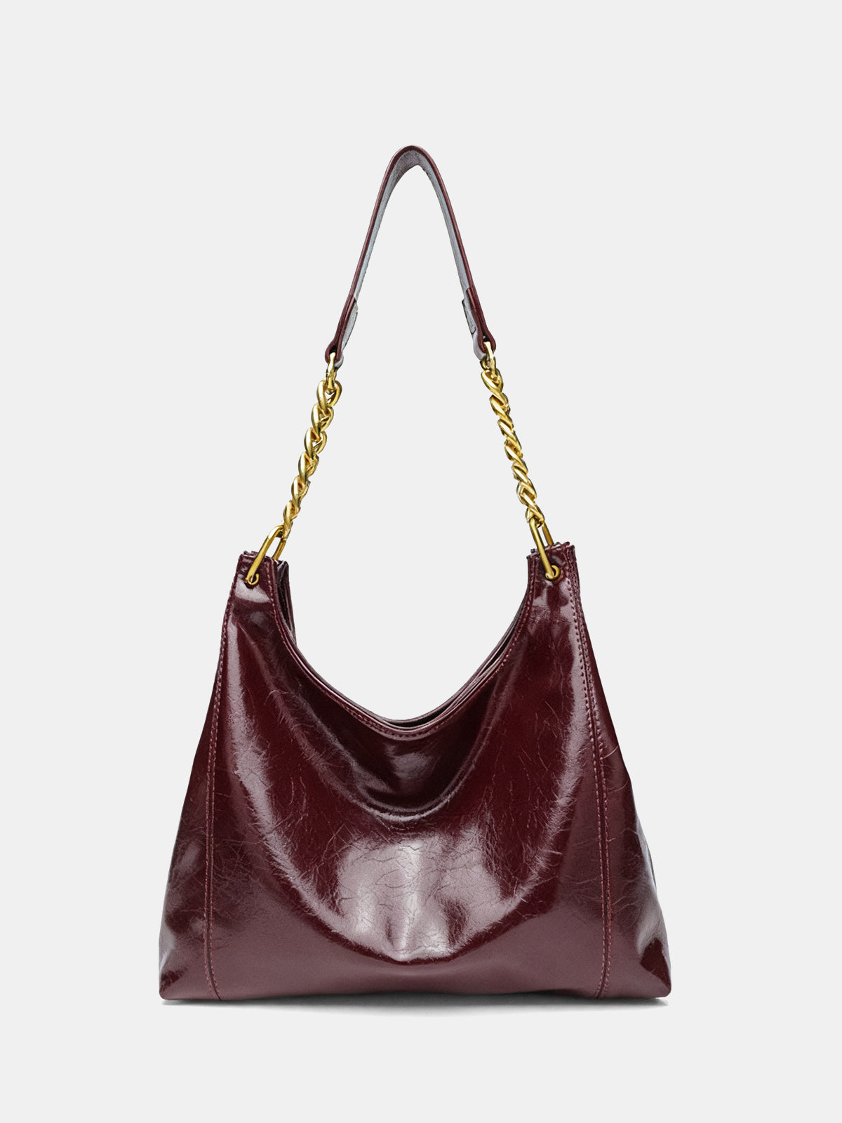 Chain Hobo Shoulder Bag-Chicvia