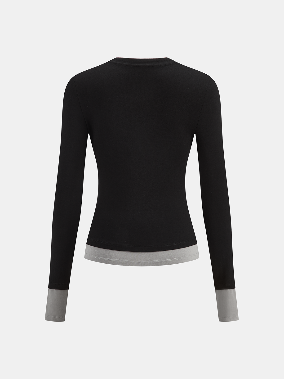 Color-Block Long-Sleeve Top-Chicvia