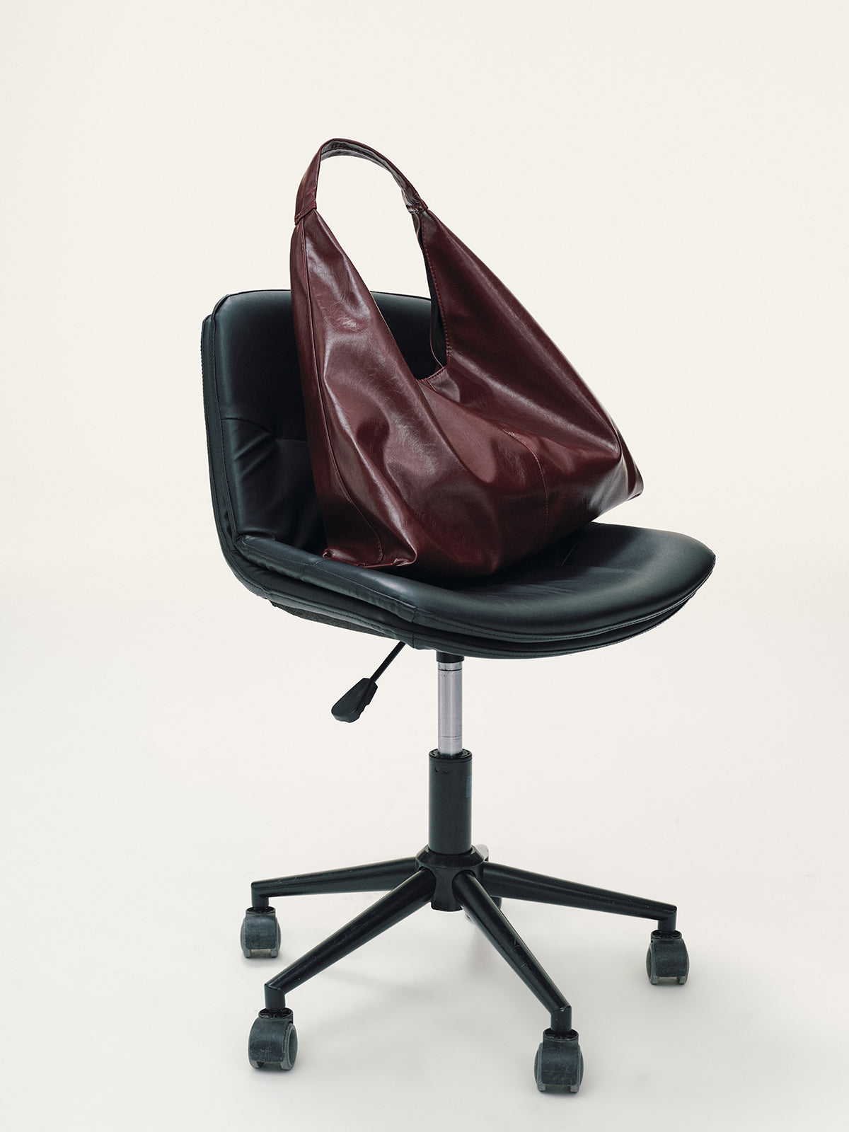 Oversized PU Leather Tote Bag-Chicvia