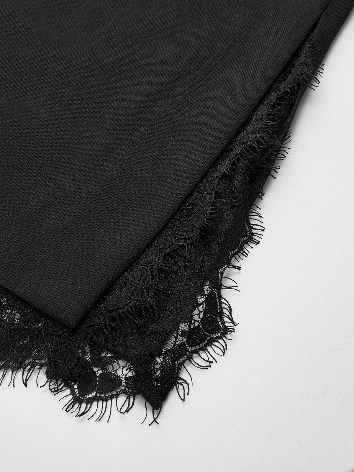 Lace Trim Wide-Leg Pants-Chicvia