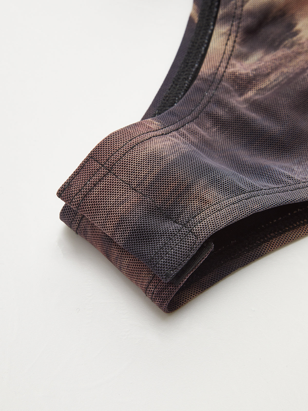 Gradient Print Ruched Long Sleeve Bodysuits-Chicvia