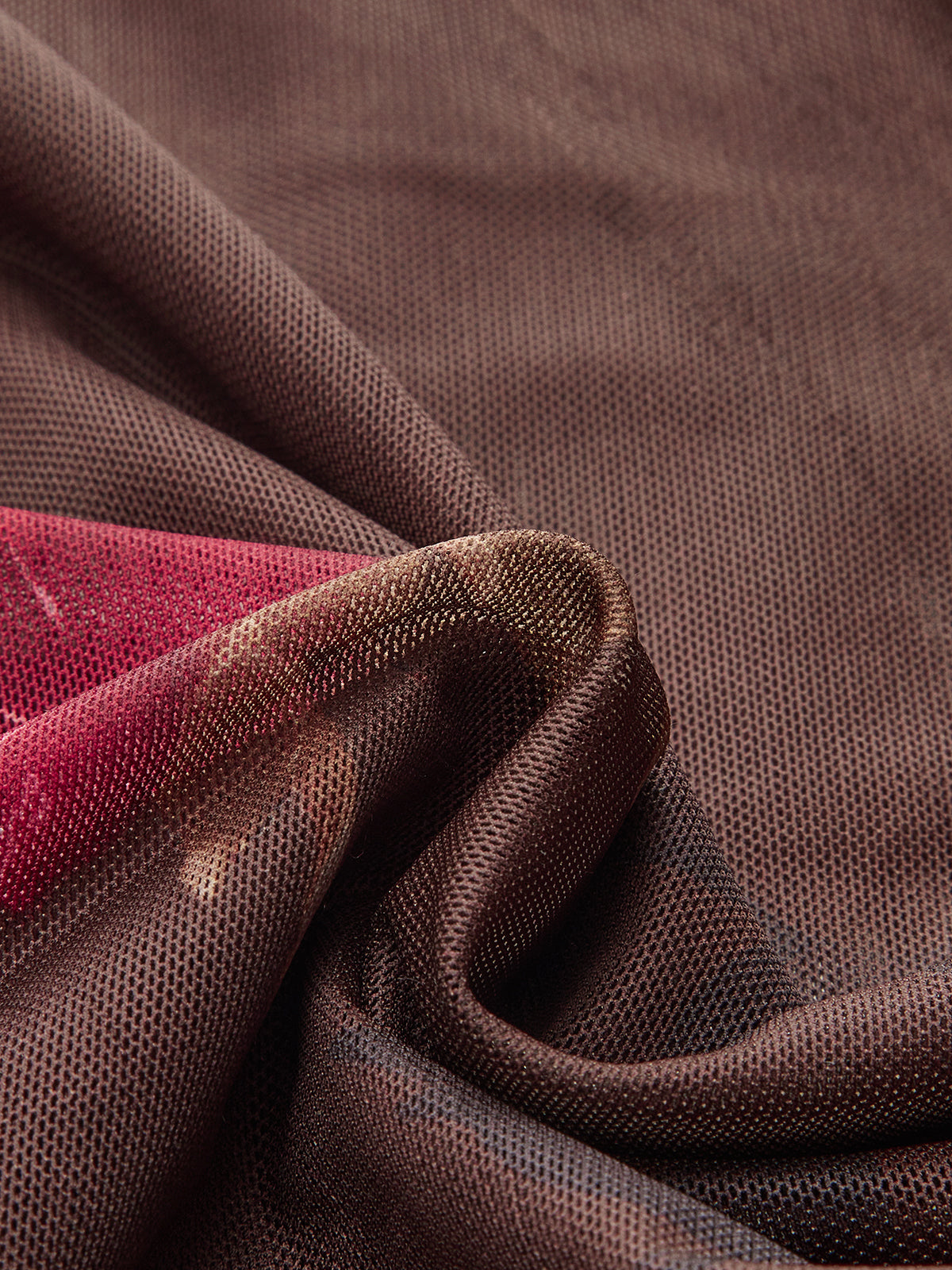 Floral Print Off-Shoulder Mesh T-Shirt-Chicvia