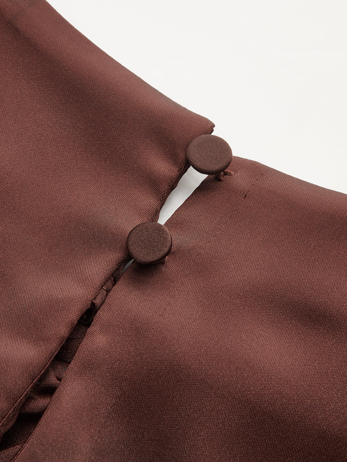 Cross Neck Long Sleeve Satin Blouse-Chicvia