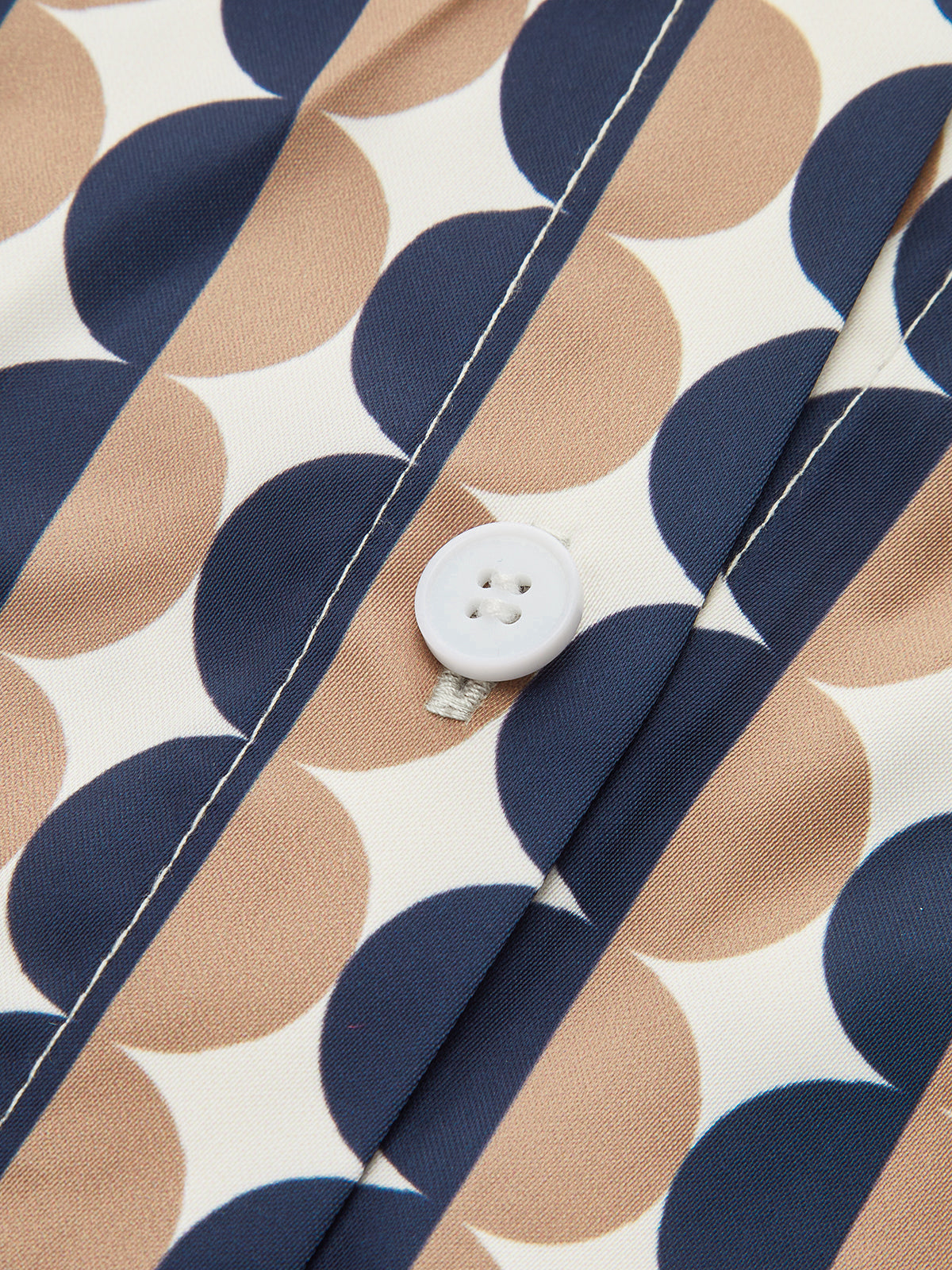 Polka Dot Tie-Neck Maxi Dress-Chicvia