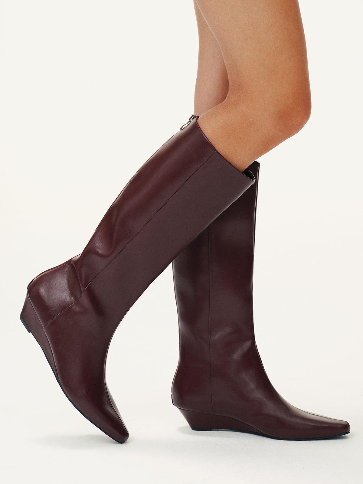 Knee-High Wedge Boots-Chicvia