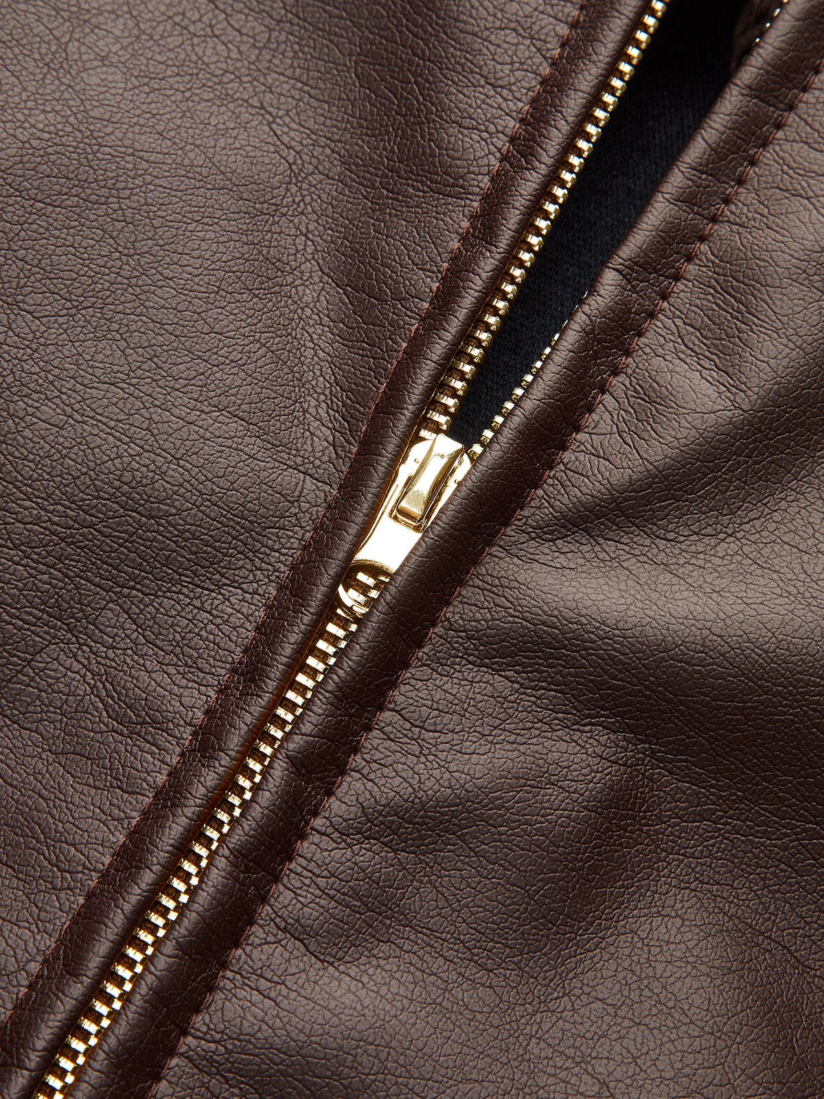 Faux Leather Knotted Top-Chicvia