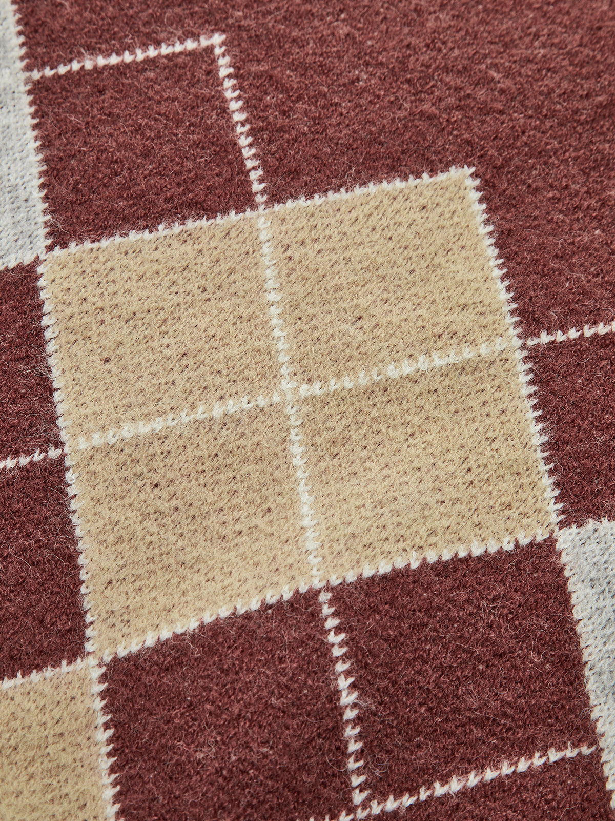 Mock Neck Argyle Sweater-Chicvia