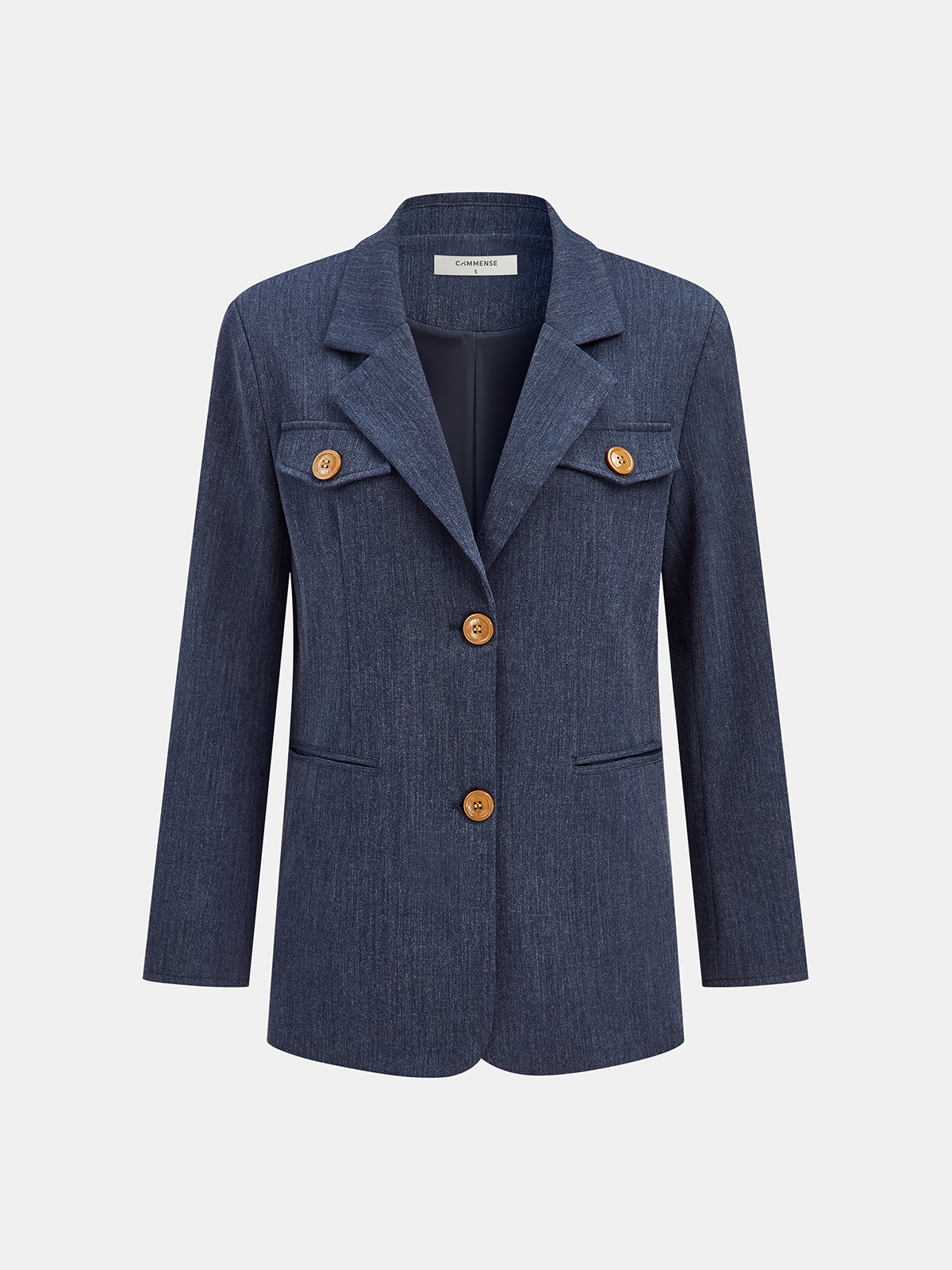 Lapel Blazer and Wide-Leg Pants Set-Chicvia