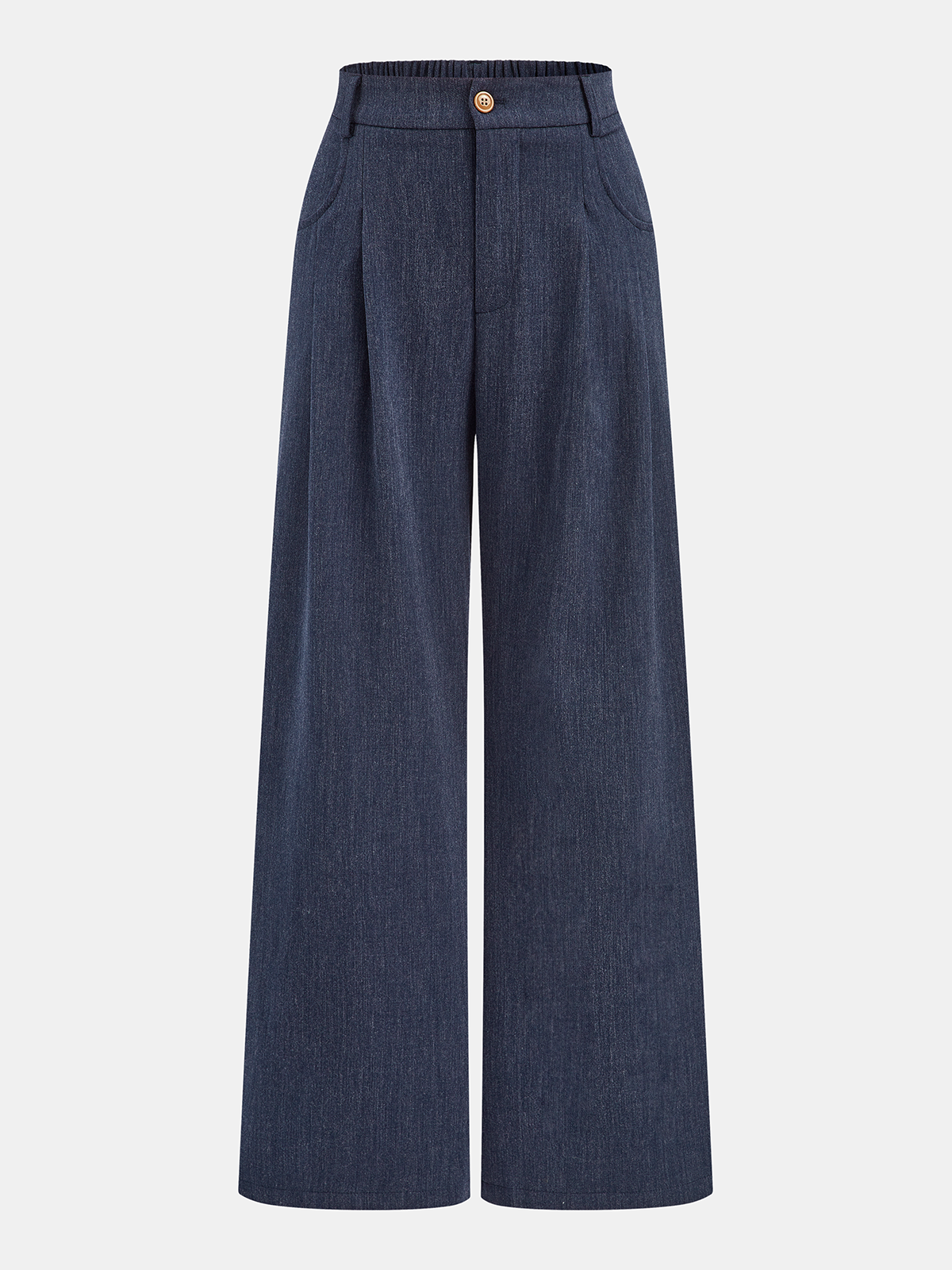 Lapel Blazer and Wide-Leg Pants Set-Chicvia