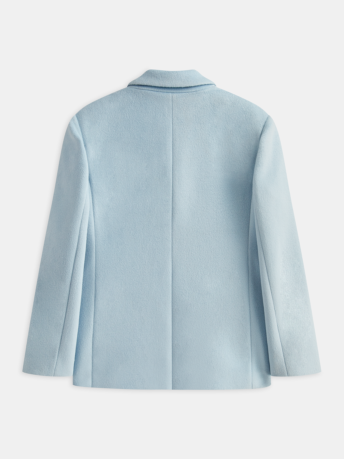 Lapel Button-Front Tweed Blazer-Chicvia