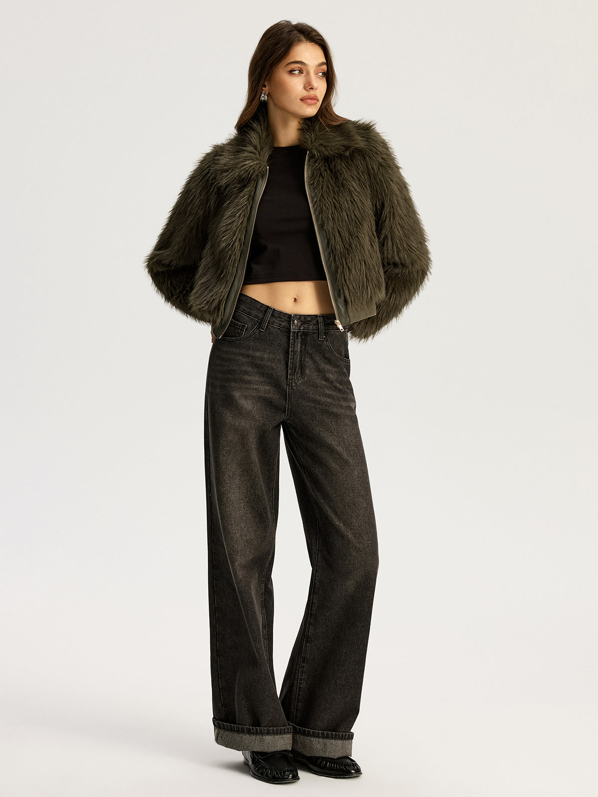 Faux Fur Jacket-Chicvia