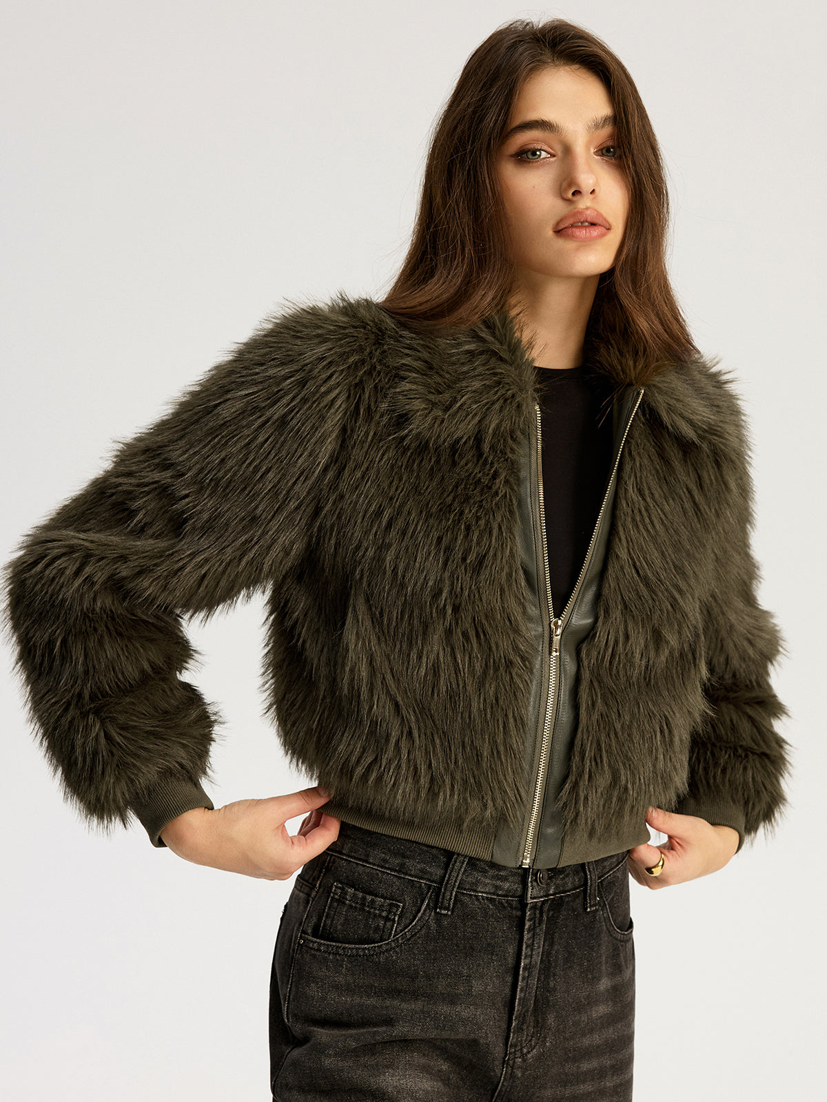 Faux Fur Jacket-Chicvia