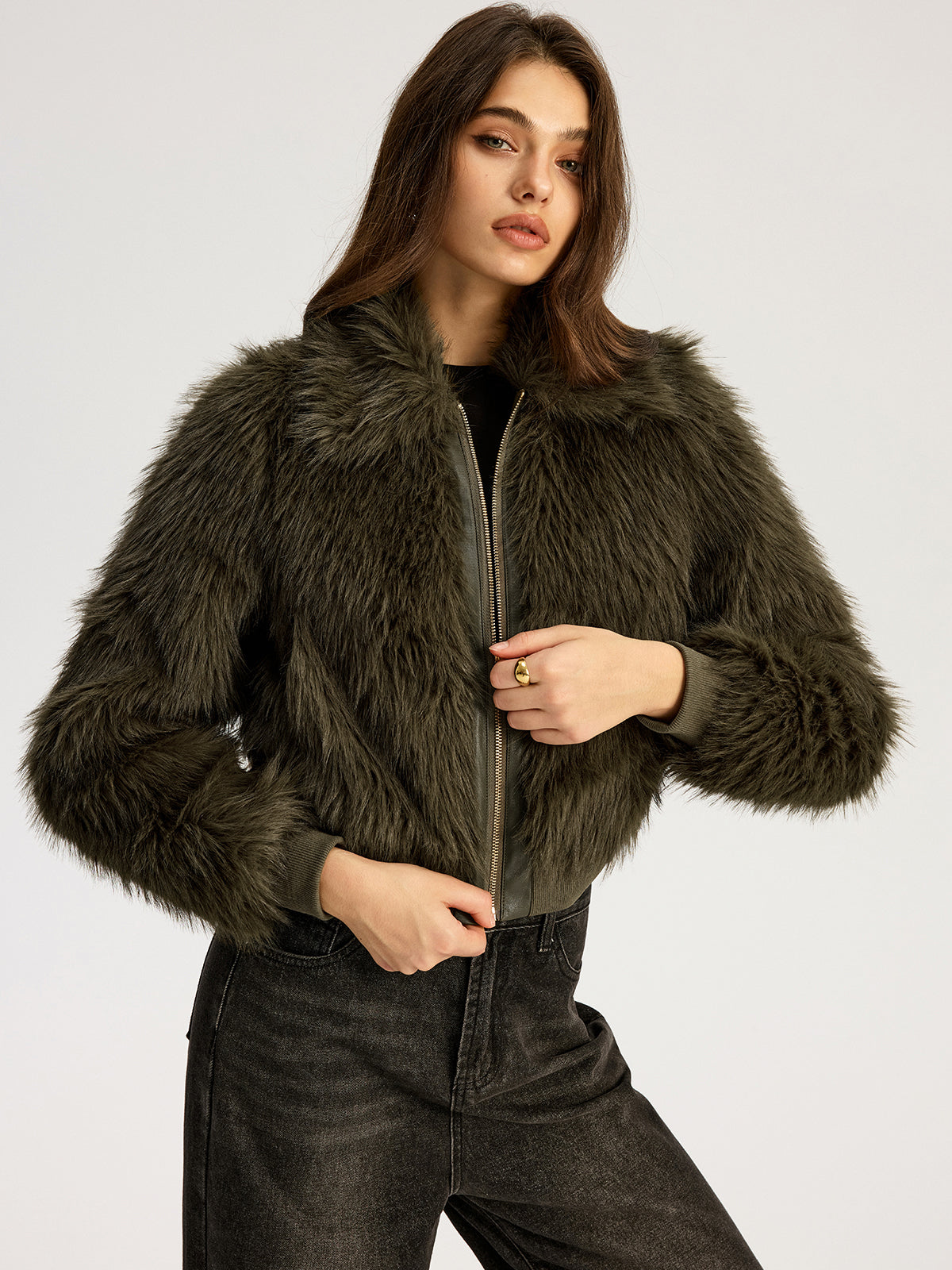 Faux Fur Jacket-Chicvia
