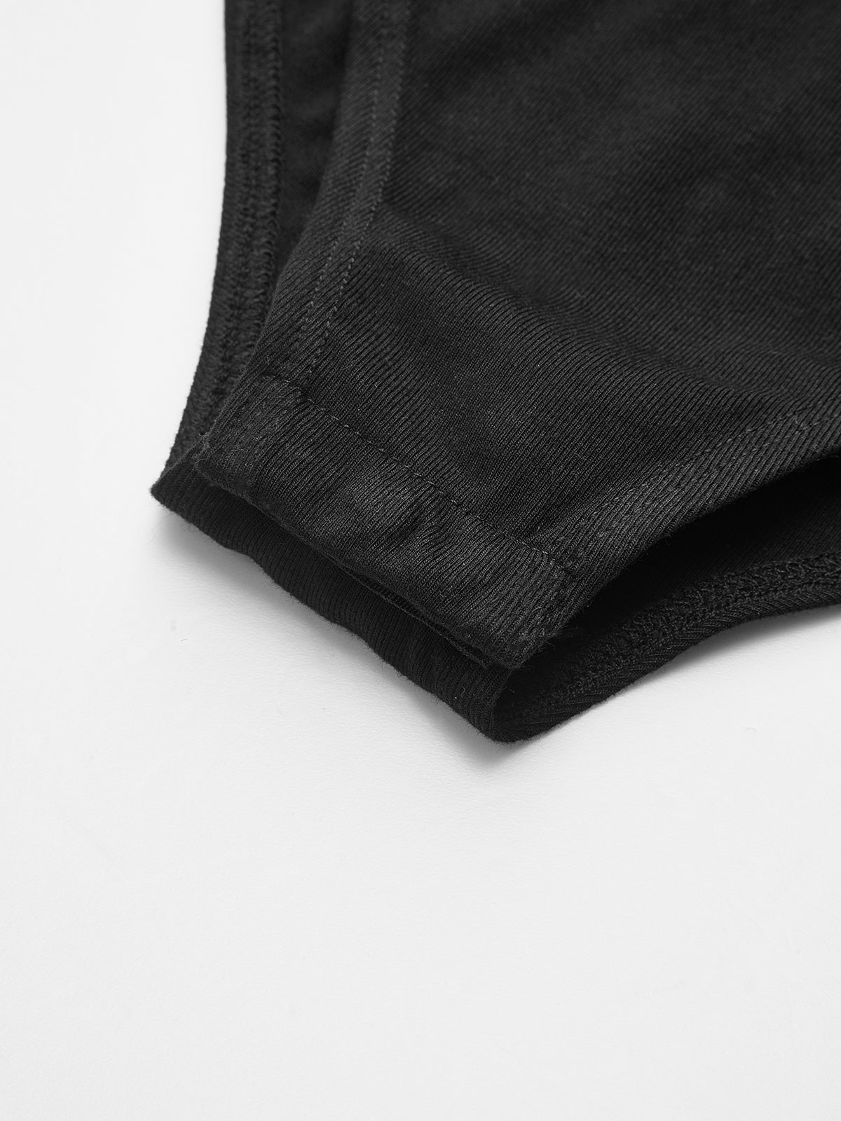 Faux Leather Wrap Waist V-Neck Bodysuit-Chicvia