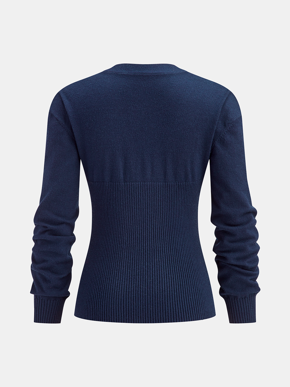 Hook-and-Eye Deep V-Neck Cardigan-Chicvia