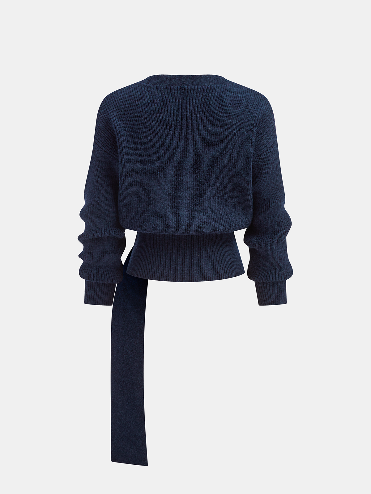 Metal Ring Knit Wrap Cardigan-Chicvia