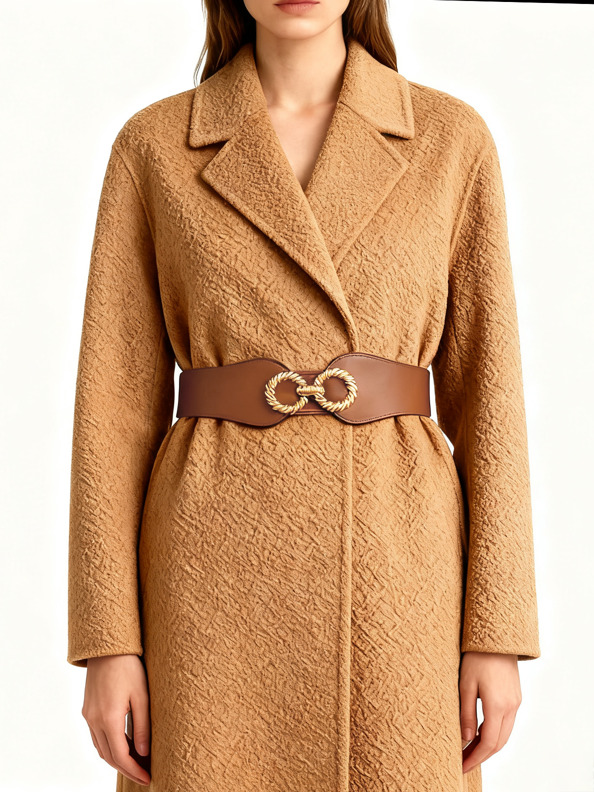 Metal Decor Elastic Wide Belt-Chicvia