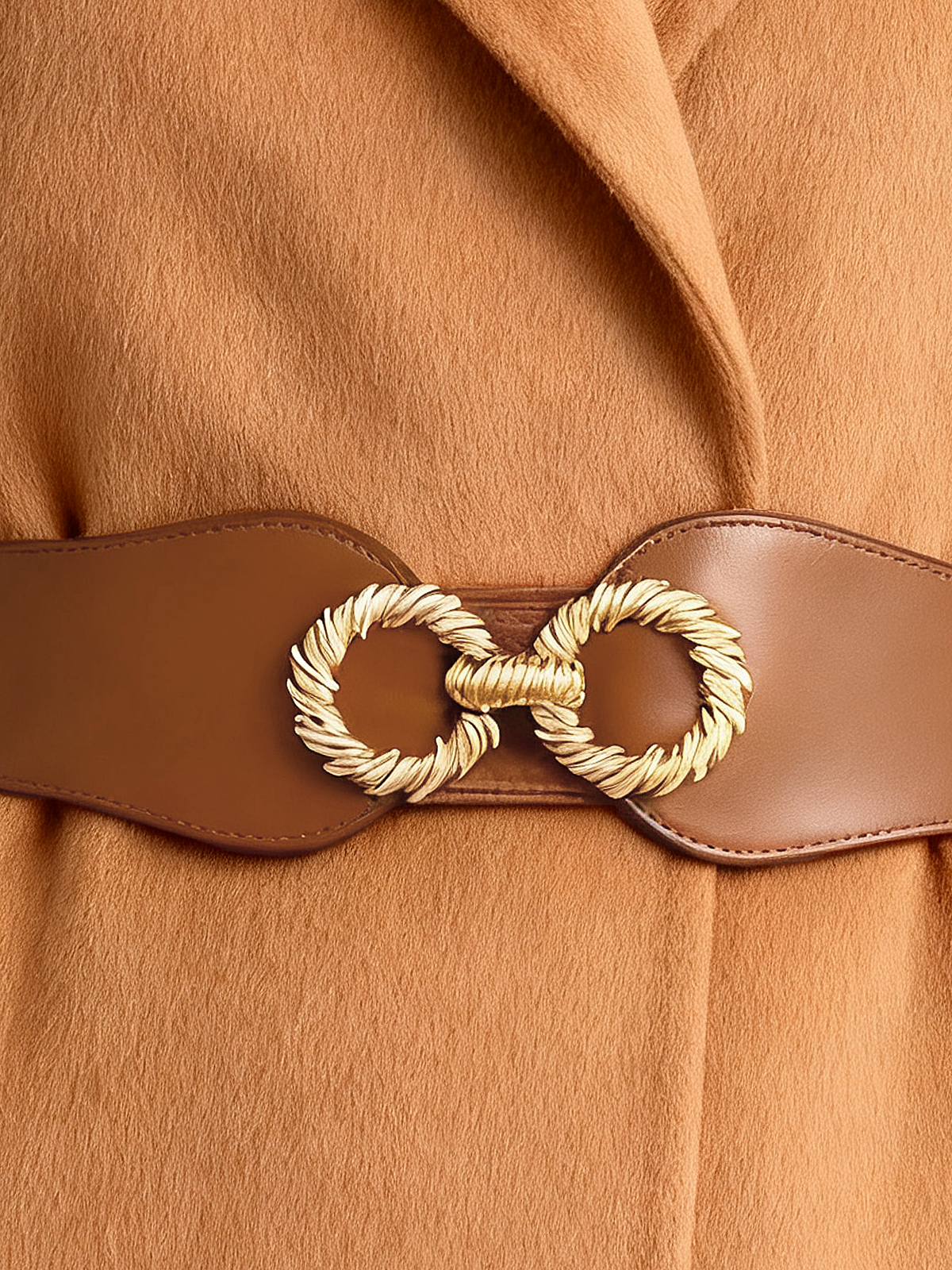 Metal Decor Elastic Wide Belt-Chicvia